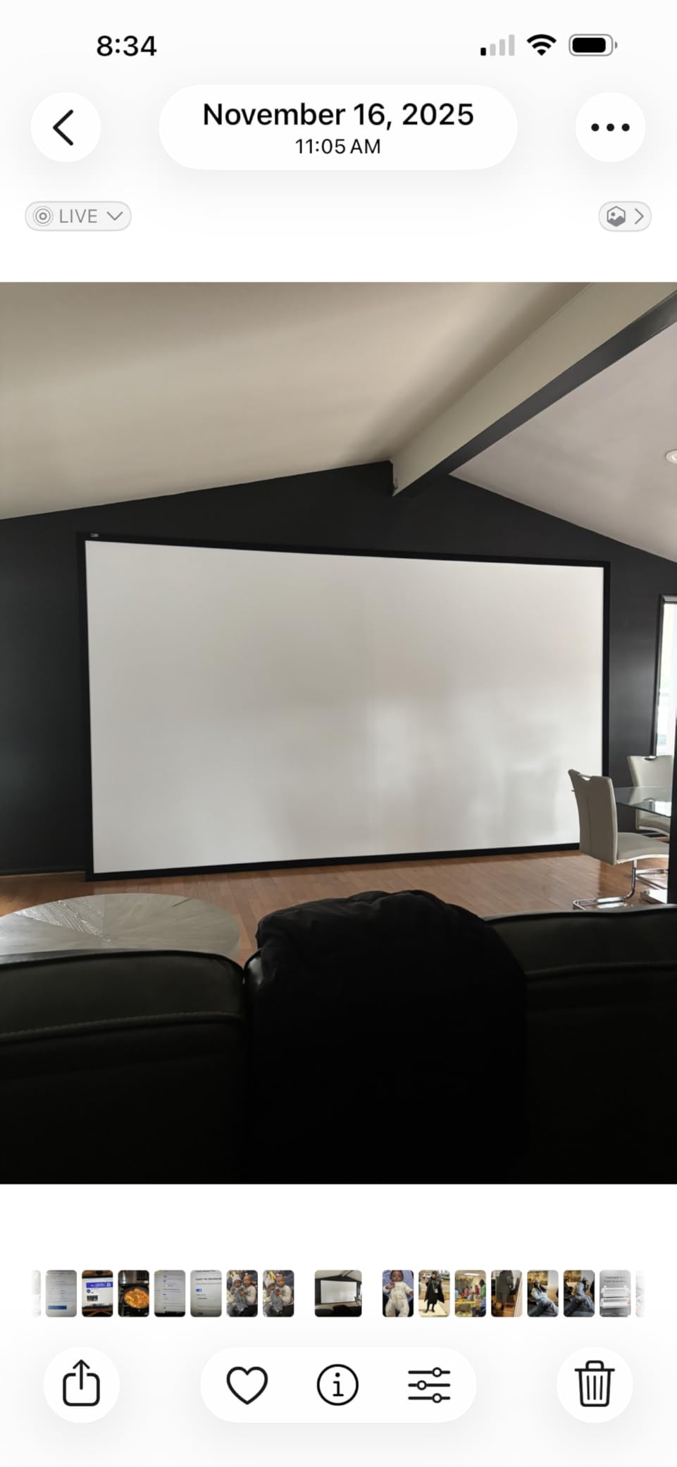 Elite Screens Sable Frame 2, 165-Inch Fixed Frame Projector Screen, 16:9 8K/4K Ultra HD & Active 3D Ready, ISF-Certified Material, Ideal for Home Theater, Office, and Indoor Presentations customer photo 2