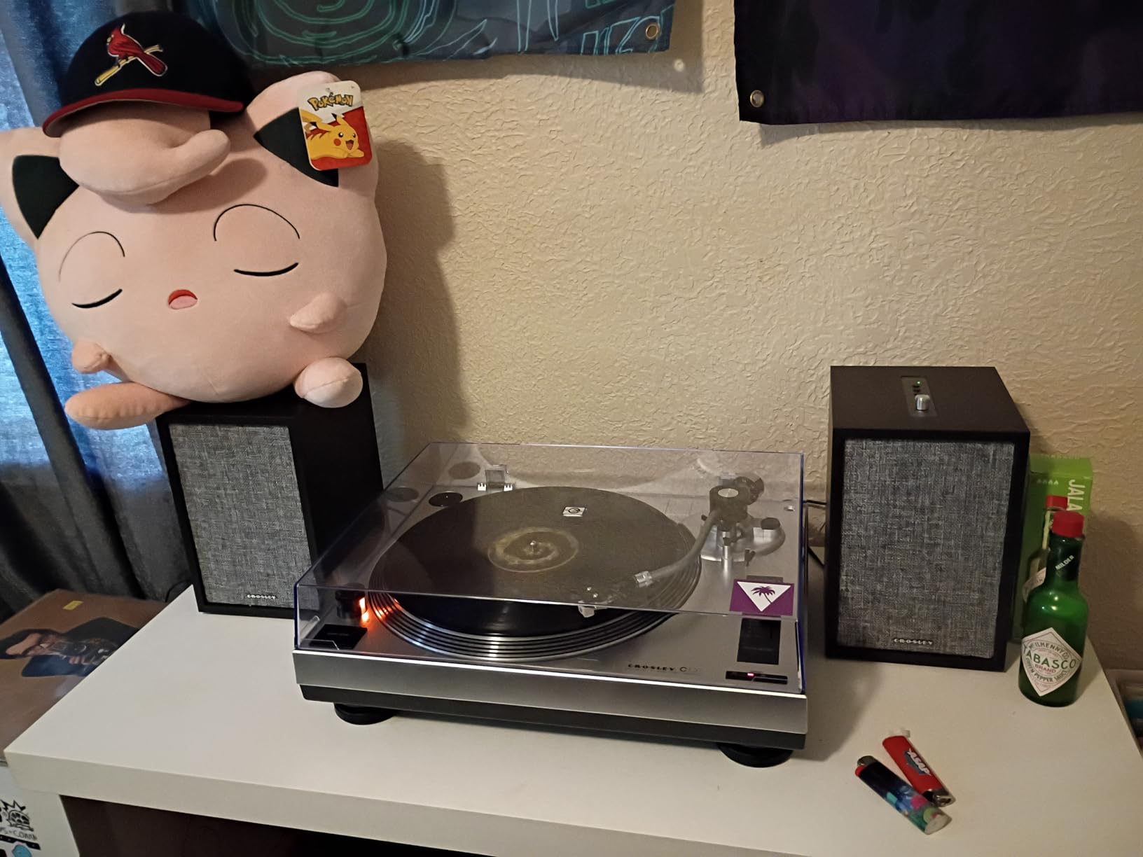 Crosley C100A-SI Belt-Drive Turntable Record Player with Adjustable Counterweight, Silver customer photo 1