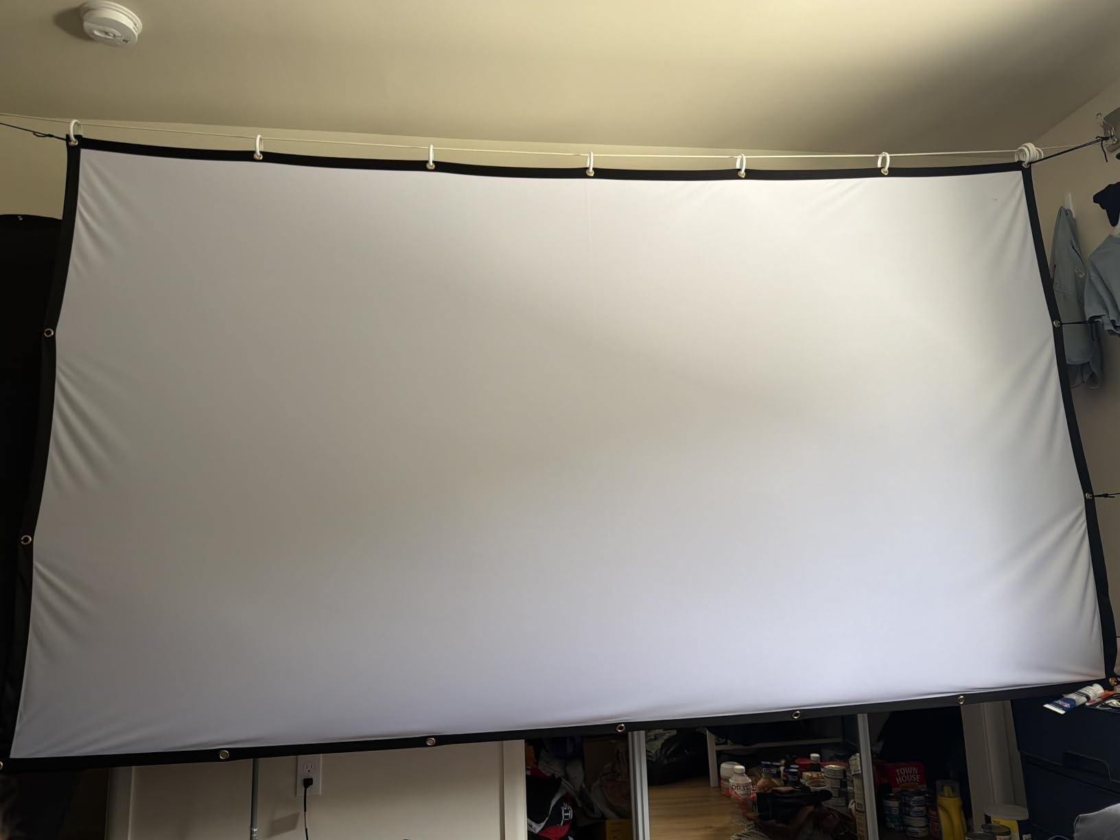 Mdbebbron 120 inch Projector Screen 16:9 Foldable Anti-Crease Portable Projector Movies Screens for Home Theater Outdoor Indoor Support Double Sided Projection customer photo 1