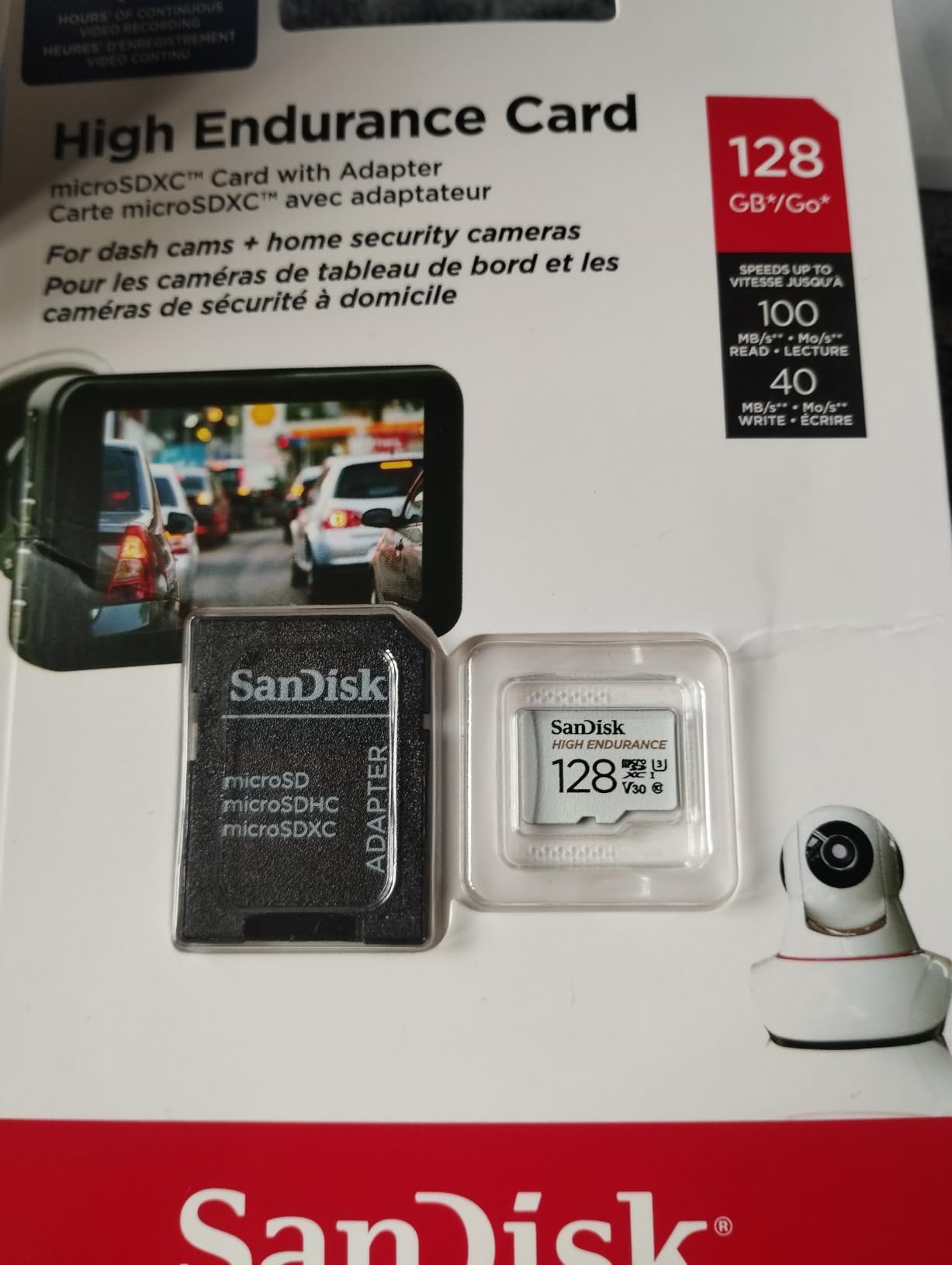 SANDISK 64GB High Endurance Video microSDXC Card with Adapter for dash cam and home monitoring systems - C10, U3, V30, 4K UHD, Micro SD Card - SDSQQNR-064G-GN6IA customer photo 1