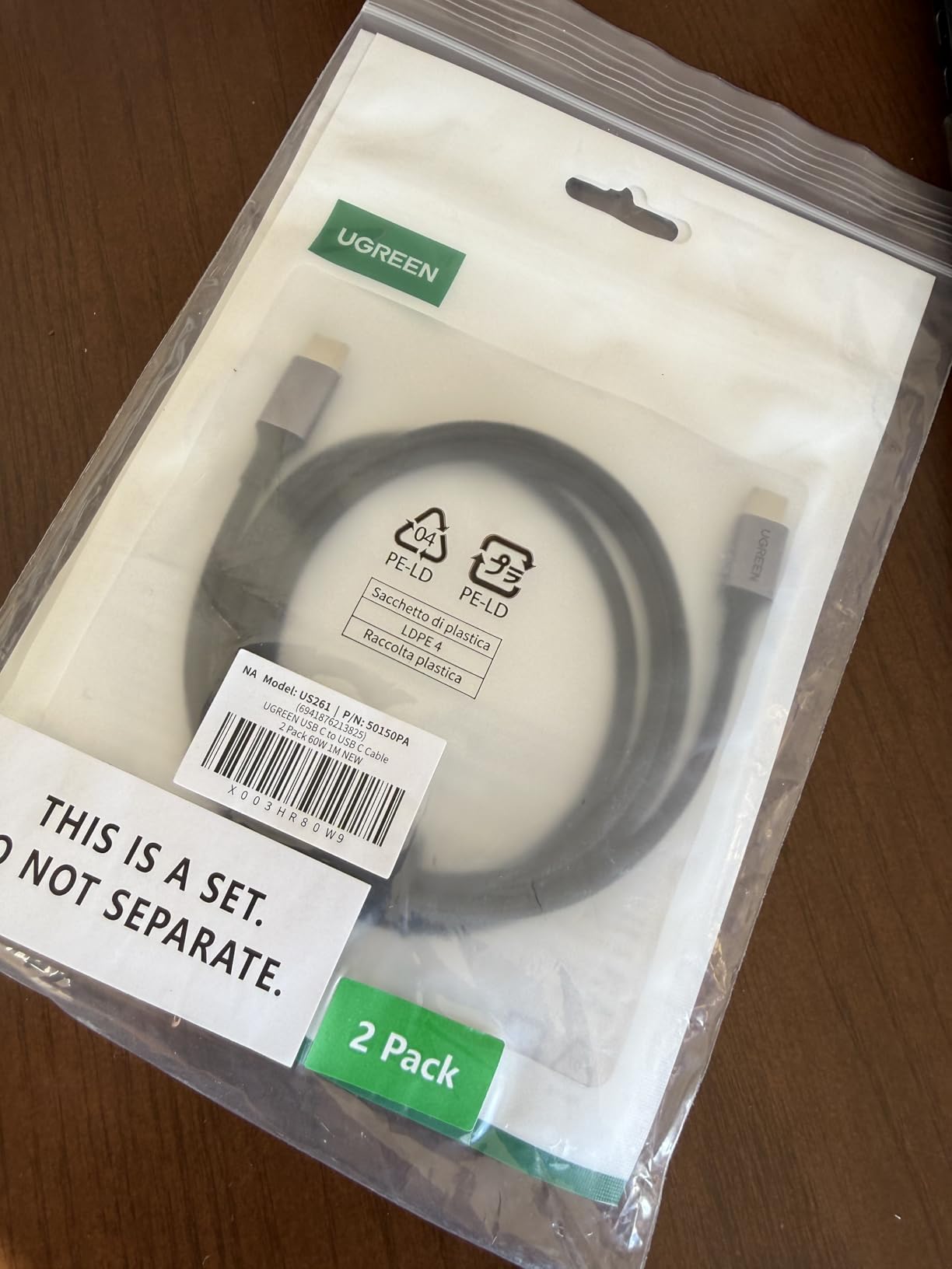 UGREEN 60W USB C to USB C Cable, Fast Charging Cable, 2-Pack, 6.6ft | For iPhone 17/16/15, MacBook, Galaxy S26/S25/S24, Pixel 10, iPad, Switch, Steam Deck. Durable nylon braided customer photo 2