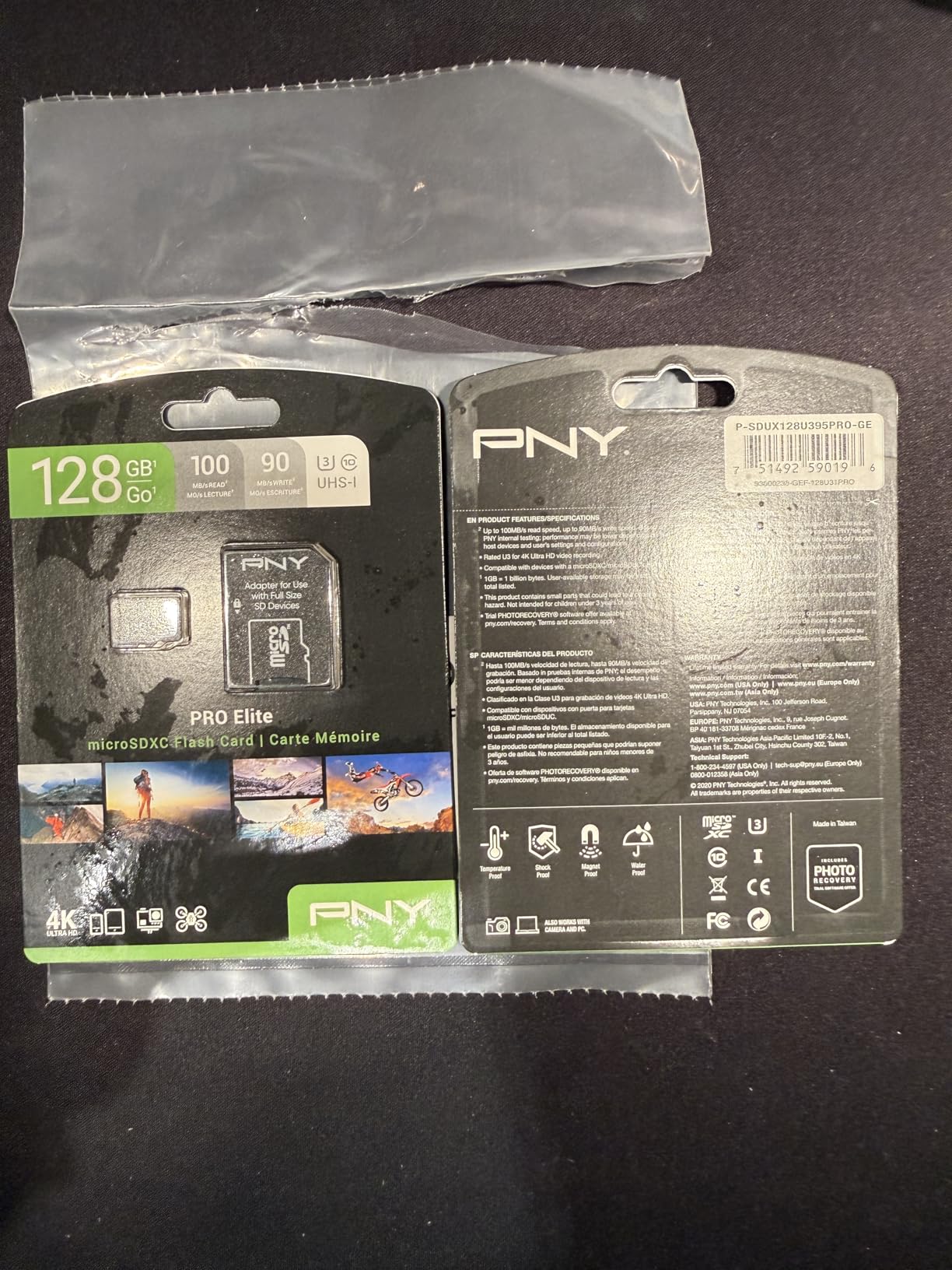 PNY 256GB PRO Elite Class 10 U3 V30 A2 microSDXC Flash Memory Card - 100MB/s, 4K UHD, Full HD, UHS-I, Micro SD - P-SDU256V32100PRO-GE customer photo 1