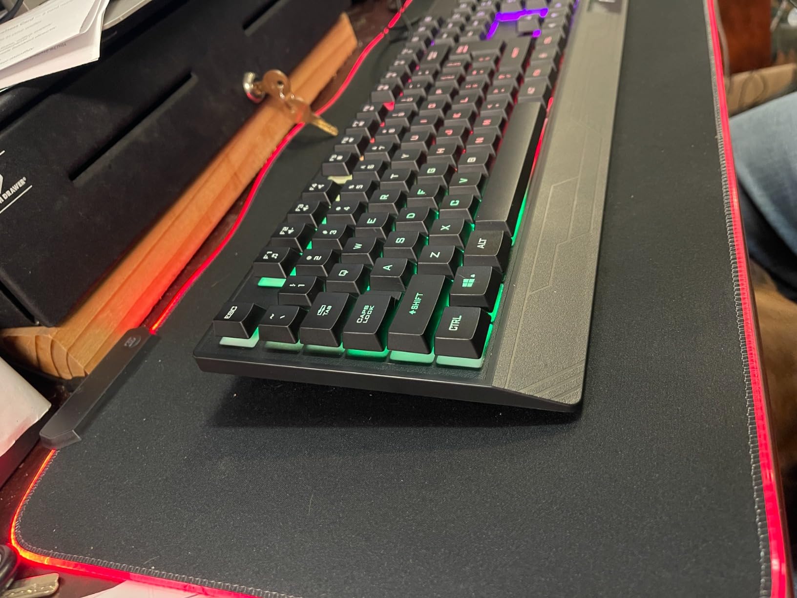 Rii Gaming Keyboard and Mouse Combo, 104 Keys USB Wired Keyboard | RK400 RGB LED Backlit Mechanical Feeling Gaming Keyboard with Wrist Rest for PC/Laptop-Black customer photo 2