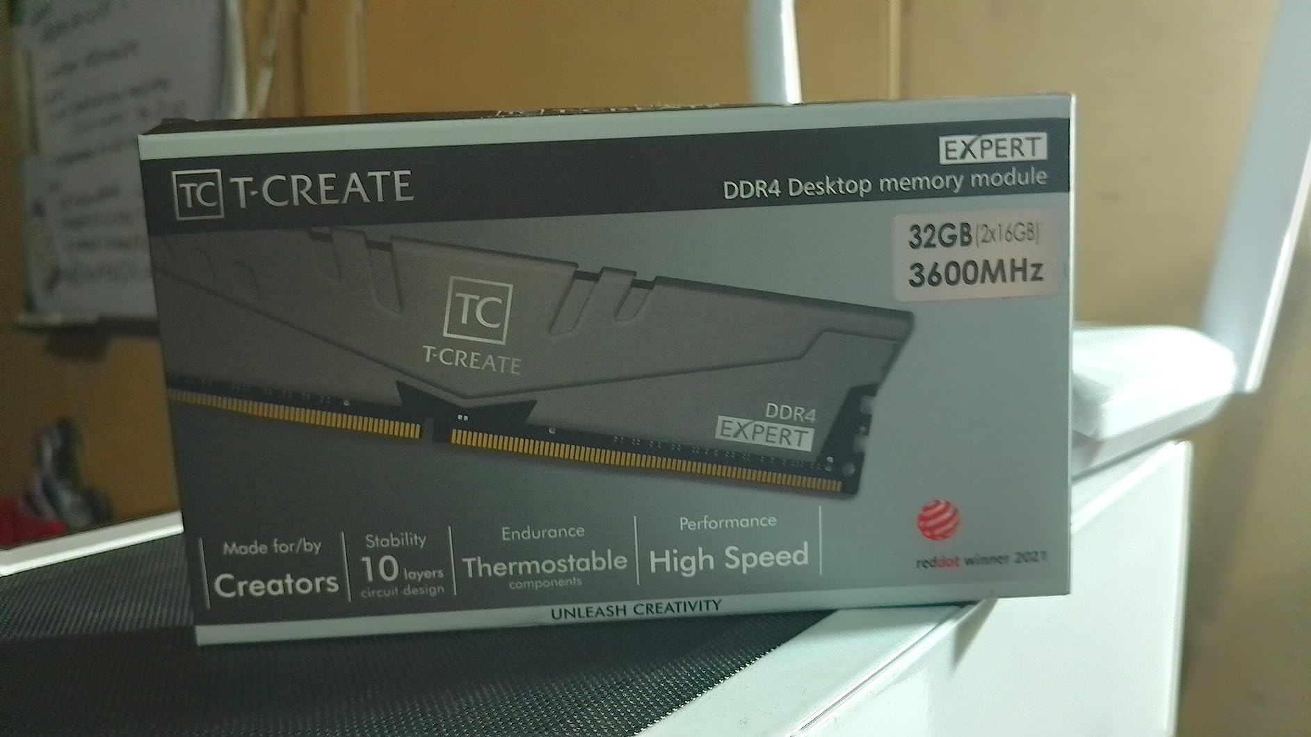 TEAMGROUP T-CREATE Expert overclocking 10L DDR4 32GB Kit (2 x 16GB) 3600MHz (PC4 28800) CL18 Desktop Memory Module Ram - TTCED432G3600HC18JDC01 customer photo 2