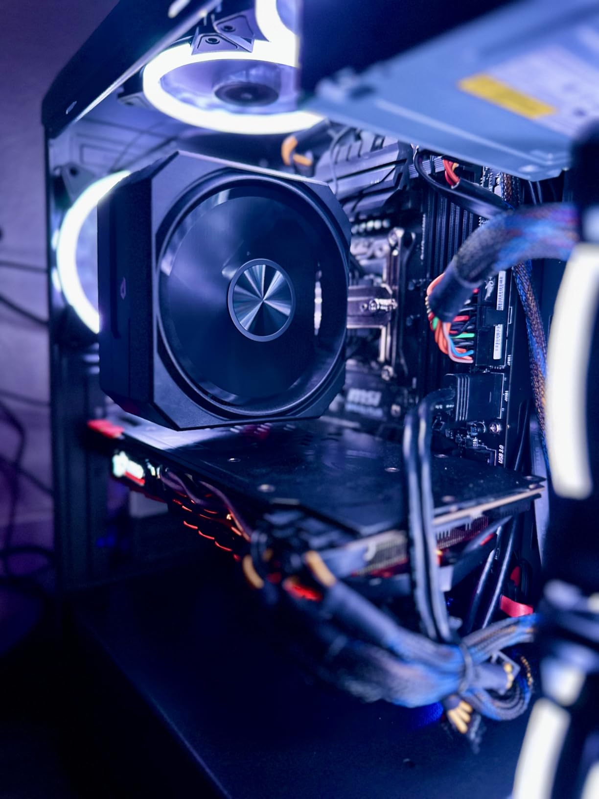 upHere 120mm RGB Series Case Fan, Quiet Edition High Airflow LED Case Fan for PC Cases-5 Pack customer photo 2
