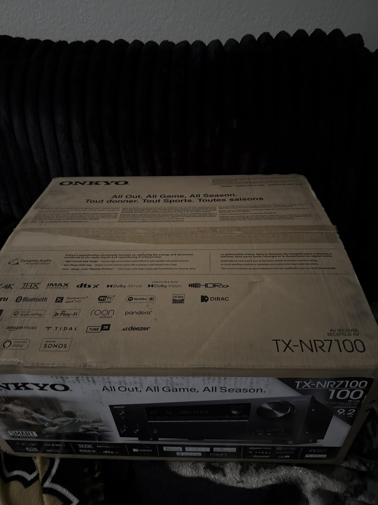 Onkyo TX-NR7100 9.2-Channel AV Receiver - 100 Watts Per Channel, Dirac Live Out of Box, Works with Sonos Certified, THX Certified and More customer photo 1