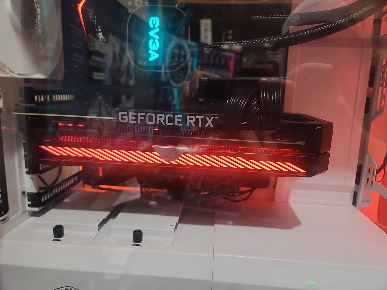 ASUS ROG Strix NVIDIA GeForce RTX 3080 V2 OC Edition Gaming Graphics Card (PCIe 4.0, 10GB GDDR6X, LHR, HDMI 2.1, DisplayPort 1.4a, Axial-tech Fan Design, 2.9-Slot, Super Alloy Power II, GPU Tweak II) customer photo 2