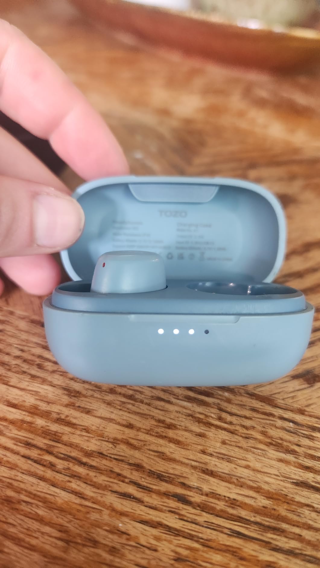 TOZO A1 Wireless Earbuds Bluetooth 5.3 Light Weight in Ear Headphones, IPX5 Waterproof, 2 Mics for AI Calls, Immersive Premium Sound Bass Ear buds with Charging Case, 32 Presets EQ via TOZO App customer photo 2