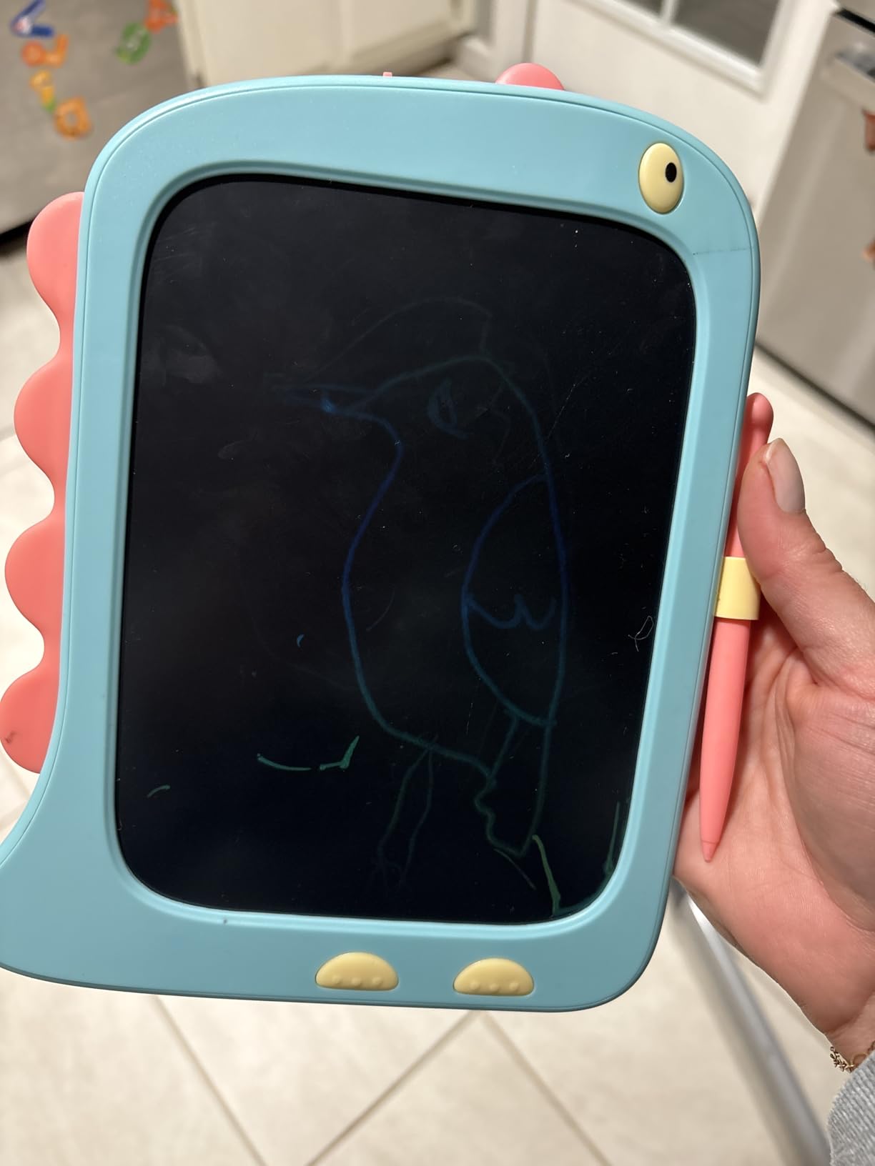 8.5 Inch LCD Doodle Board Tablet Toy - Green Dinosaur Drawing Pad for Kids 2-6 Years Old - Christmas and Birthday Gifts customer photo 2
