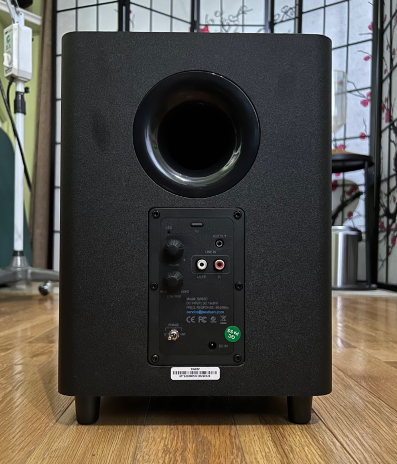BESTISAN 6.5'' Subwoofer, Powered Home Audio Sub woofer with Deep Bass in Compact Design, for Studio and Home Theater, Black, SW65C customer photo 2