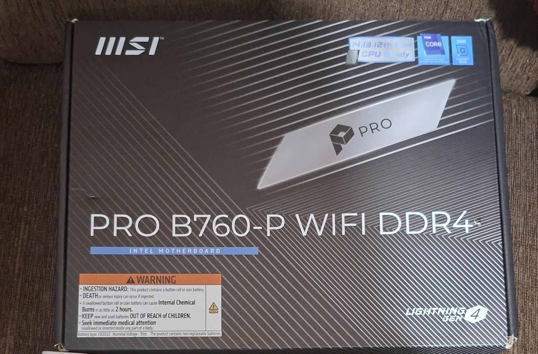 MSI PRO B760-P WiFi DDR4 ProSeries Motherboard - Supports 12th/13th/14th Gen Intel Processors, LGA 1700, DDR4, PCIe 4.0, M.2, 2.5Gbps LAN, USB 3.2 Gen2, HDMI/DP, Wi-Fi 6E, Bluetooth 5.3, ATX customer photo 2