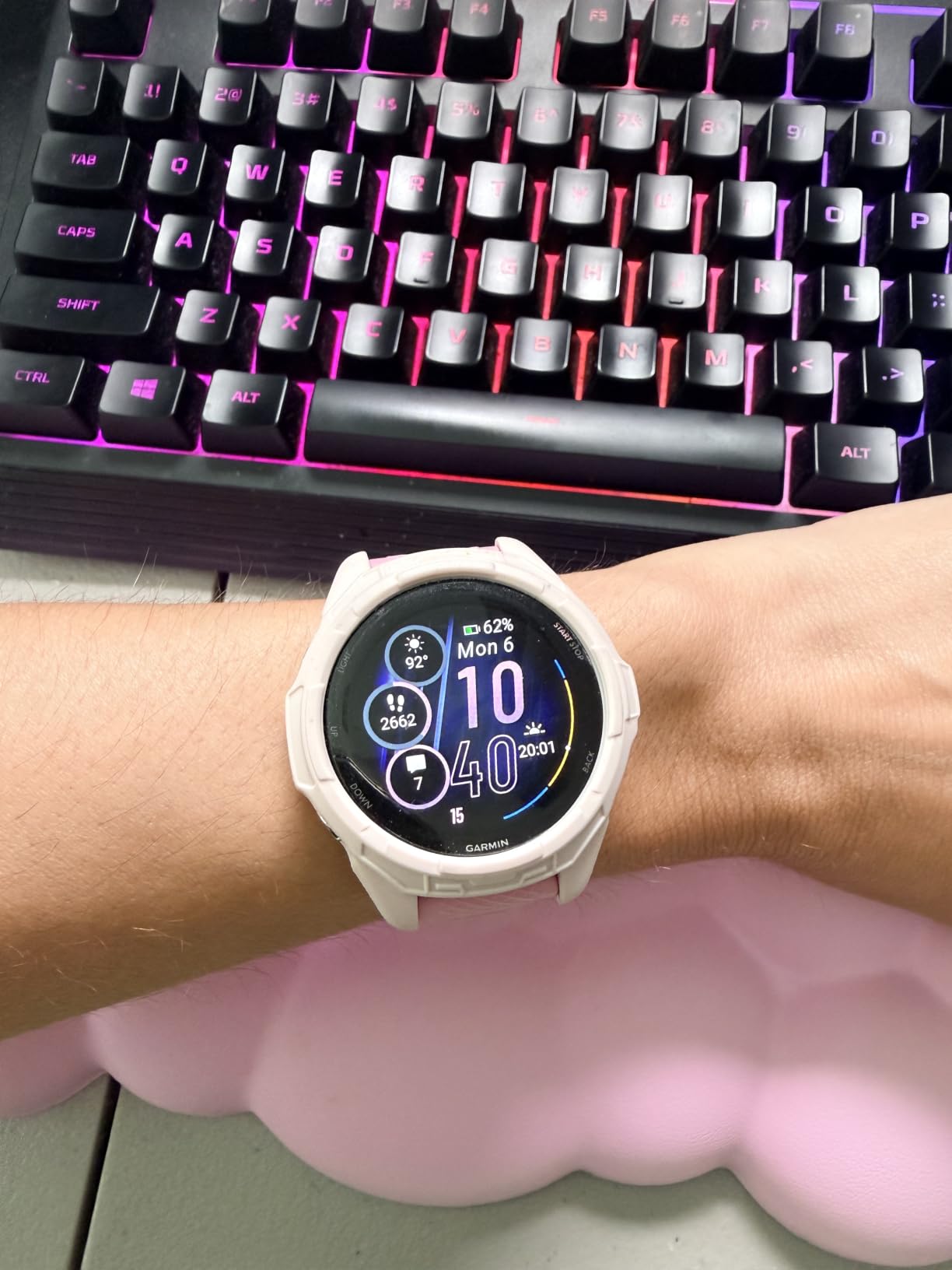Garmin Forerunner 265 Running Smartwatch, Colorful AMOLED Display, Training Metrics and Recovery Insights, Whitestone and Tidal Blue | Amoled Touchscreen, Training Readiness and HRV, Multi-Band GNSS, Music Downloads and Garmin Pay, 13 Days/20 Hrs Battery customer photo 1