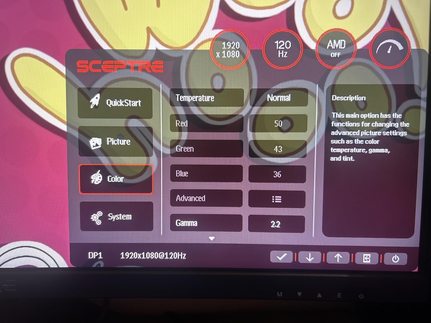 Sceptre Curved 24.5-inch Prime Gaming Monitor up to 240Hz 1080p R1500 1ms DisplayPort x2 HDMI x2 Blue Light Shift Build-in Speakers, Machine Black 2025 (C255B-FWT240 Series) customer photo 2