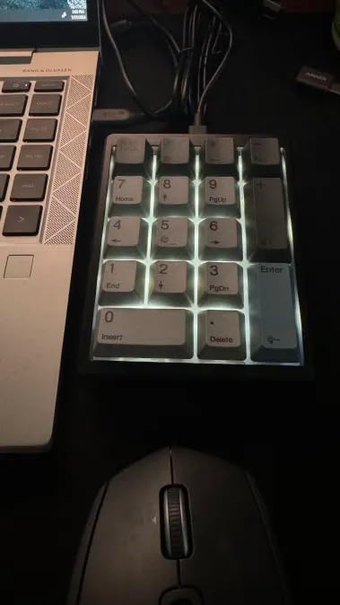 Kisnt KN17 Mechanical Numpad for Excel Financial Data Entry | Wired 17 Keys Hot Swappable, PBT Keycaps with White Backlit, Shortcut Input Device customer photo 1