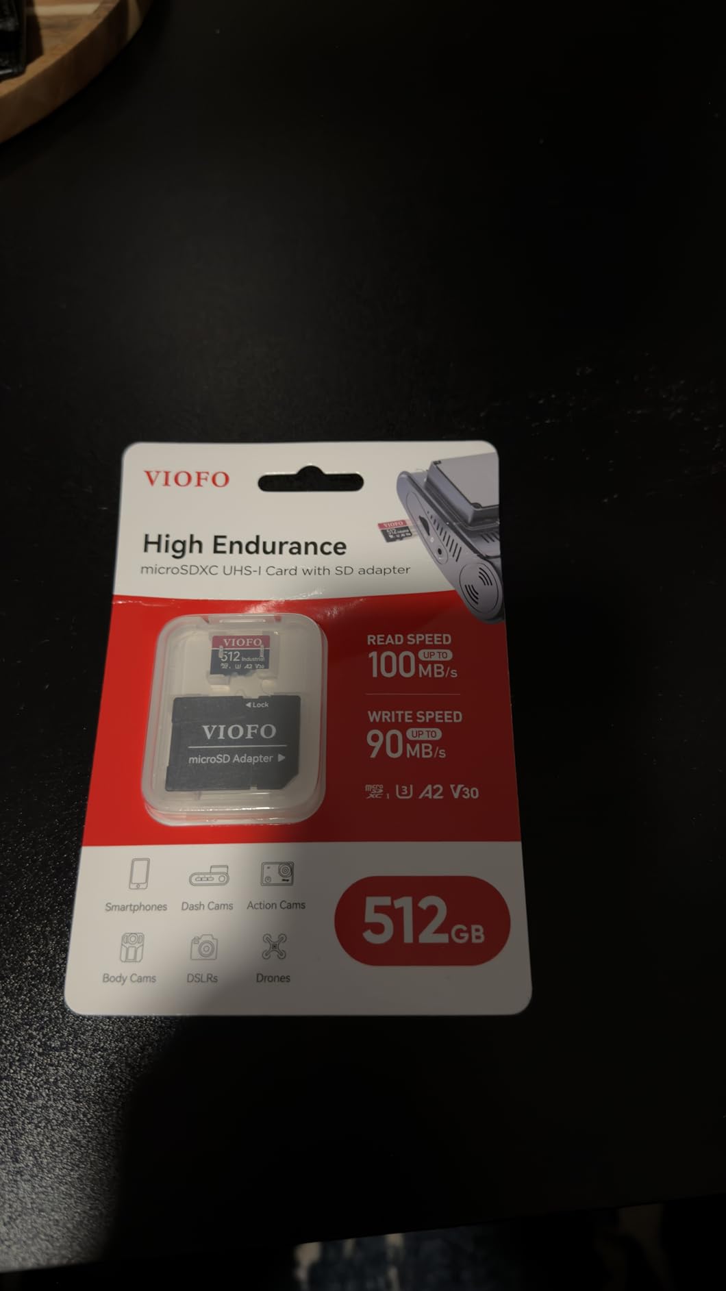 VIOFO 256GB Industrial Grade High Endurance microSDXC Card for Dash Cam | U3 A2 V30, up to 100MB/s, Support 4K UHD & Continuous Loop Recording, High Temperature Resistant, Adapter Included customer photo 1