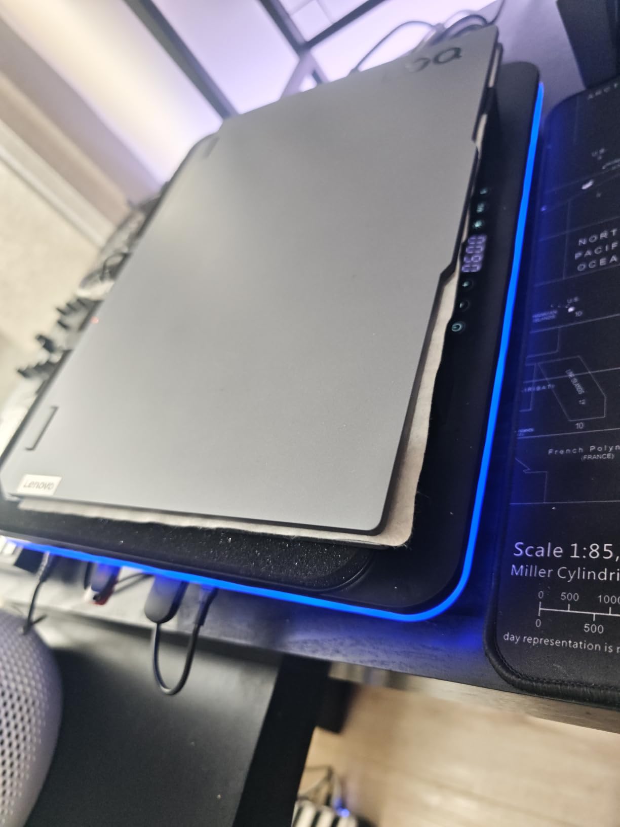 IETS GT600 RGB Laptop Cooling Pad Equipped with Gigantic Turbo-Fan (5.5inch Diameter), Sealed Foam for Rapid Cooling Gaming Laptop, 14.1-19.3 inch Laptop Cooler with 3-Port USB Hub, Dust Filter customer photo 2