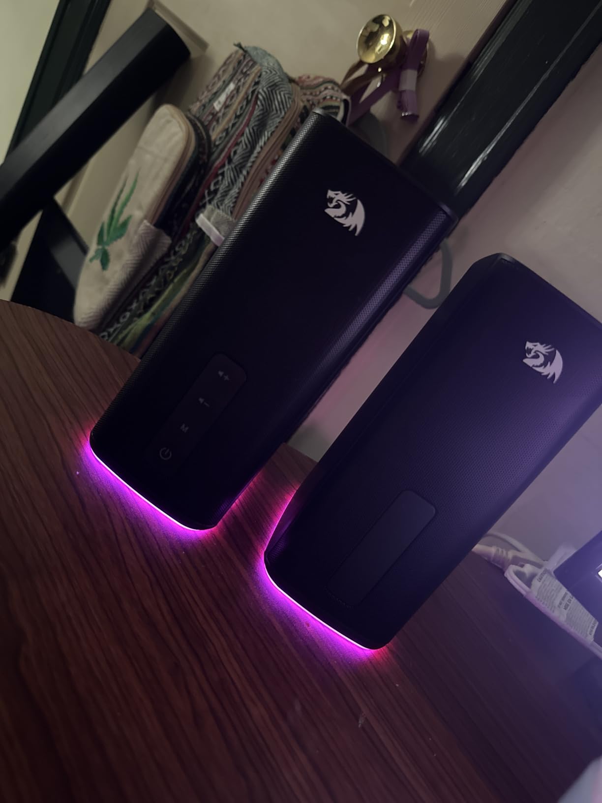 Redragon GS814 Stereo Desktop Speaker, BT & AUX Dual Connectivity, 20W | 2.0 Stereo Enhanced Audio Quality, 4 RGB Lighting Effects, Touch Controls, Plug & Play USB Powered Computer Speaker customer photo 2
