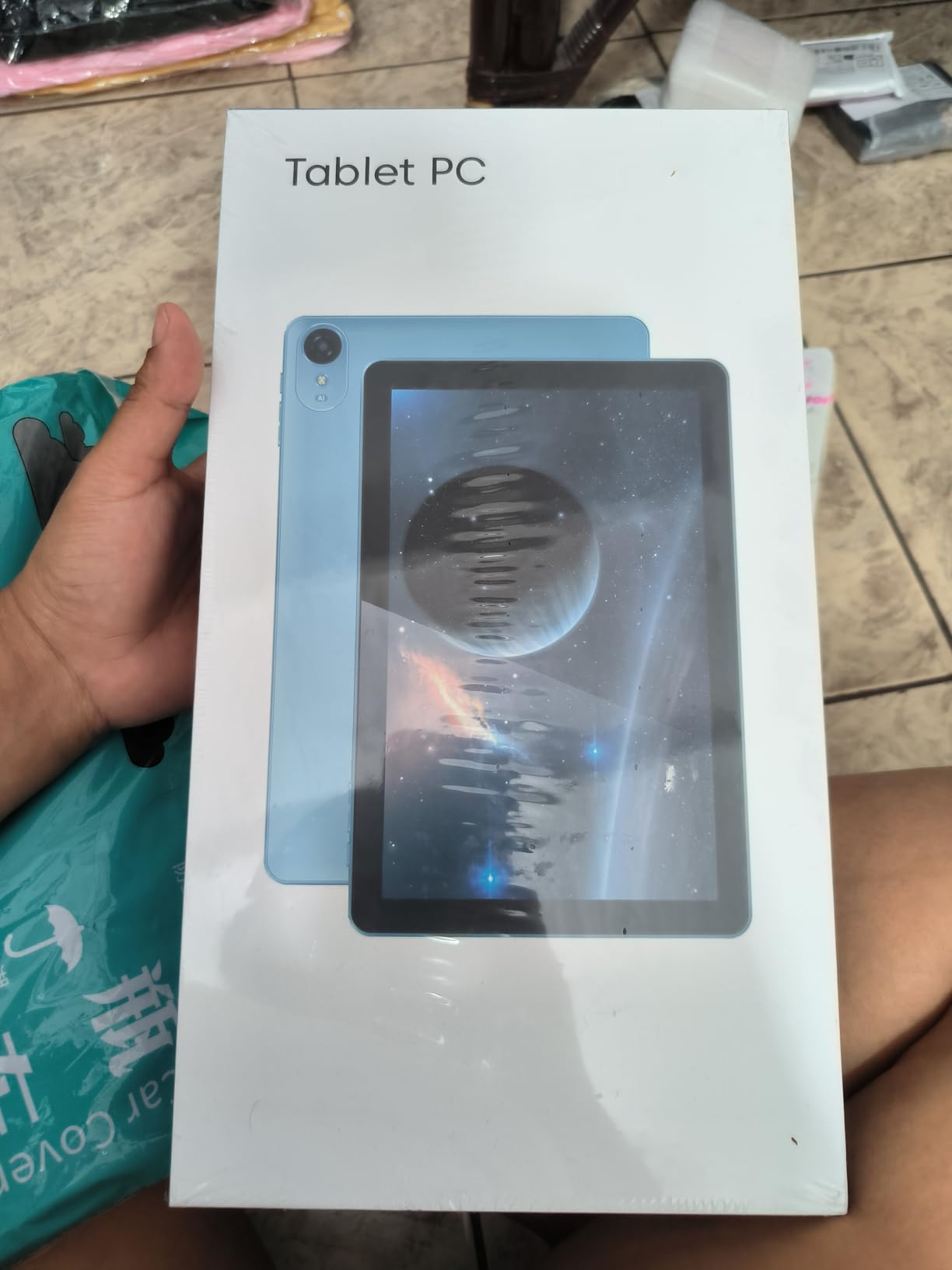 ECOPAD Android 15 Tablet, 10 Inch Tablets with Keyboard Mouse 12GB RAM + 64GB ROM +1TB Expand, 2 in 1 Tableta with WiFi 6 / Bluetooth/GMS Certified/IPS Touch Screen, Blue Set customer photo 2
