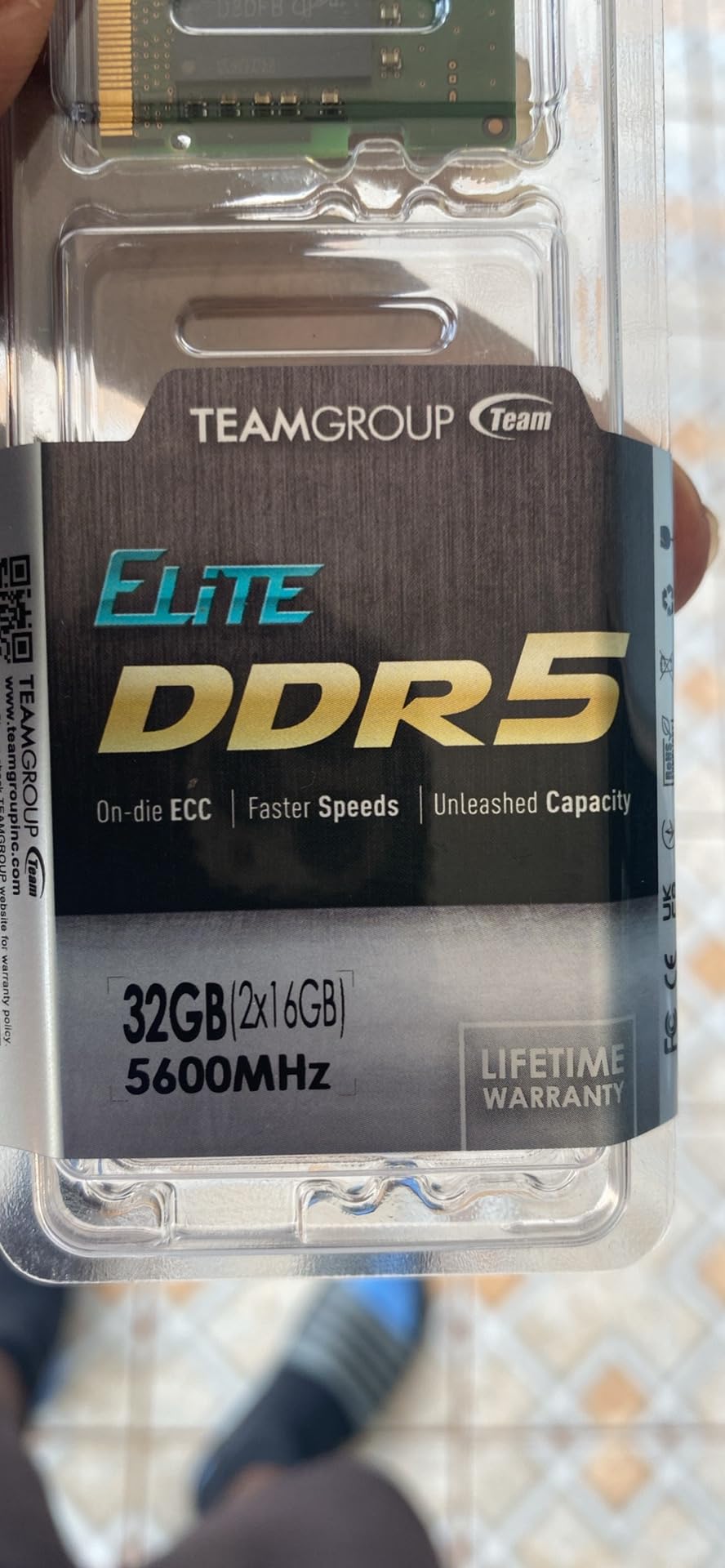 TEAMGROUP Elite SODIMM DDR5 32GB (2x16GB) 5600Mhz (PC5-44800) CL46 Non-ECC Unbuffered 1.1V 262 Pin Laptop Memory Module Ram - TED532G5600C46ADC-S01 customer photo 2