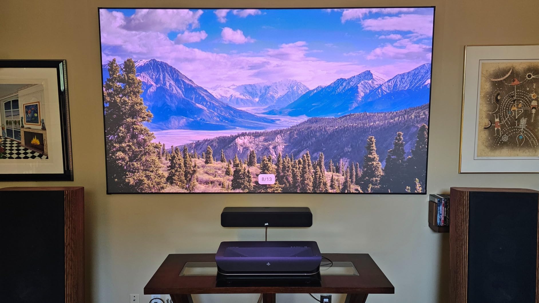 AWOL VISION LTV-3000 Pro 4K 3D Ultra Short Throw Triple Laser Projector, Dolby Vision and Atmos, HDR10+, 150 inch UST Laser TV Home Theater Projector customer photo 1