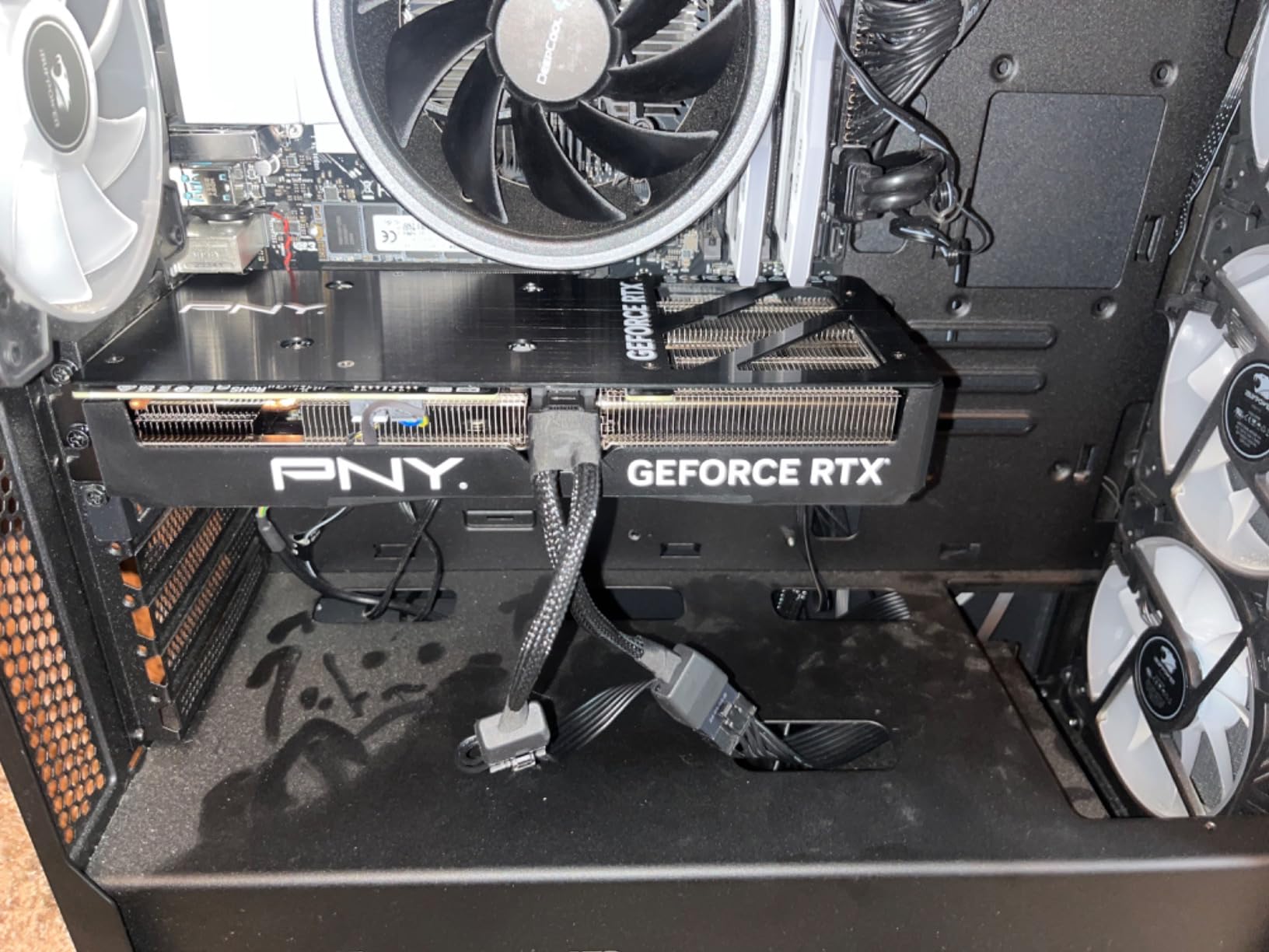 PNY GeForce RTX 4070 Super 12GB Verto OC Dual Fan Graphics Card DLSS 3 (NVIDIA GeForce SFF-Ready, 192-bit, GDDR6X, PCIe 4.0, HDMI/DisplayPort, Supports 4k, incl. Adapter, 2 Slot) customer photo 1