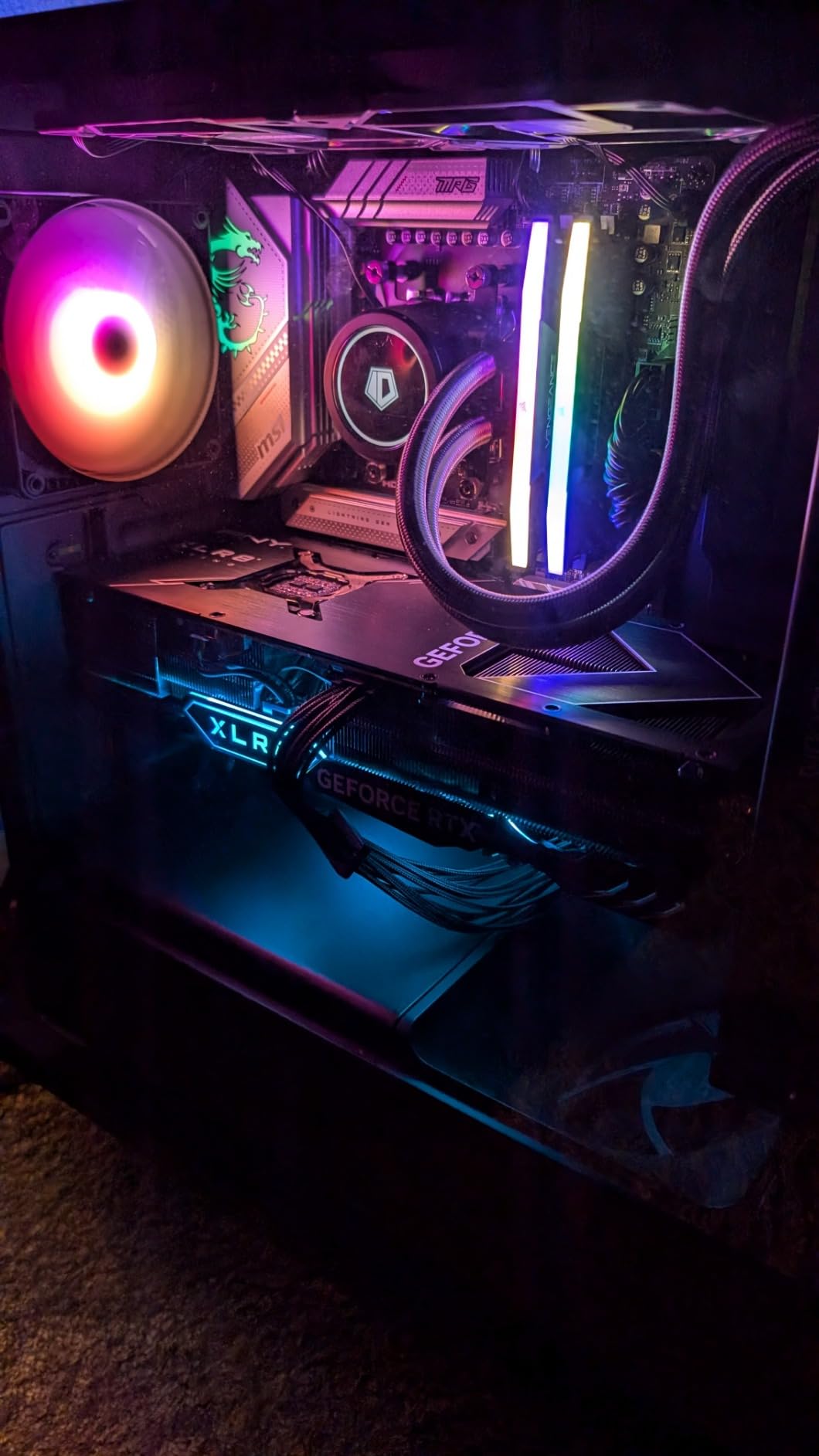 PNY GeForce RTX 4080 Super 16GB XLR8 Gaming Verto Epic-X RGB OC Triple Fan Graphics Card DLSS 3 (ARGB, 256-bit, PCIe 4.0, GDDR6X, HDMI/DisplayPort, incl. Adapter & Support Bracket, 3.5 Slot) customer photo 1