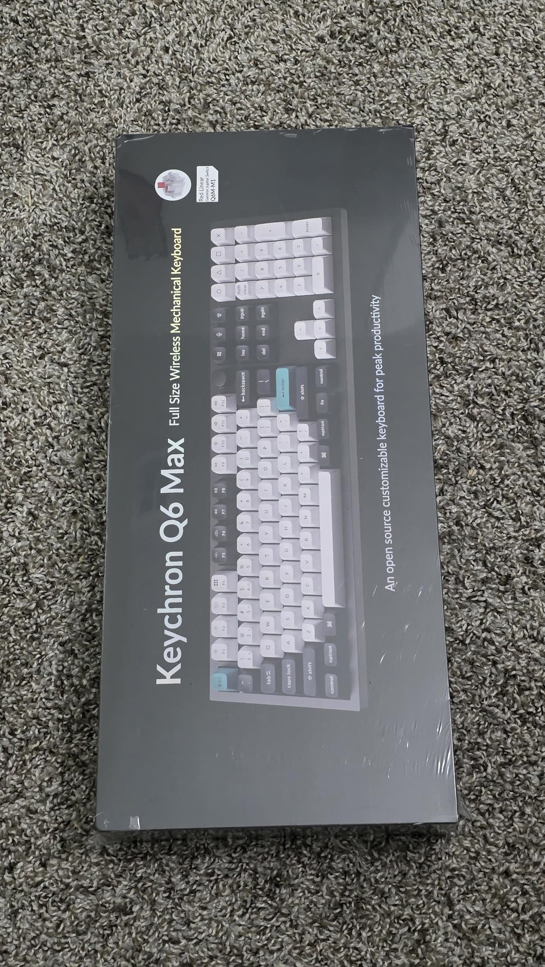 Keychron Q6 Max QMK/VIA Bluetooth Wireless /2.4 GHz/USB-C Wired Custom Mechanical Keyboard, Full Size Programmable Knob RGB Backlit Hot-Swappable Gateron Red Switch for Mac Windows Linux - Black customer photo 2