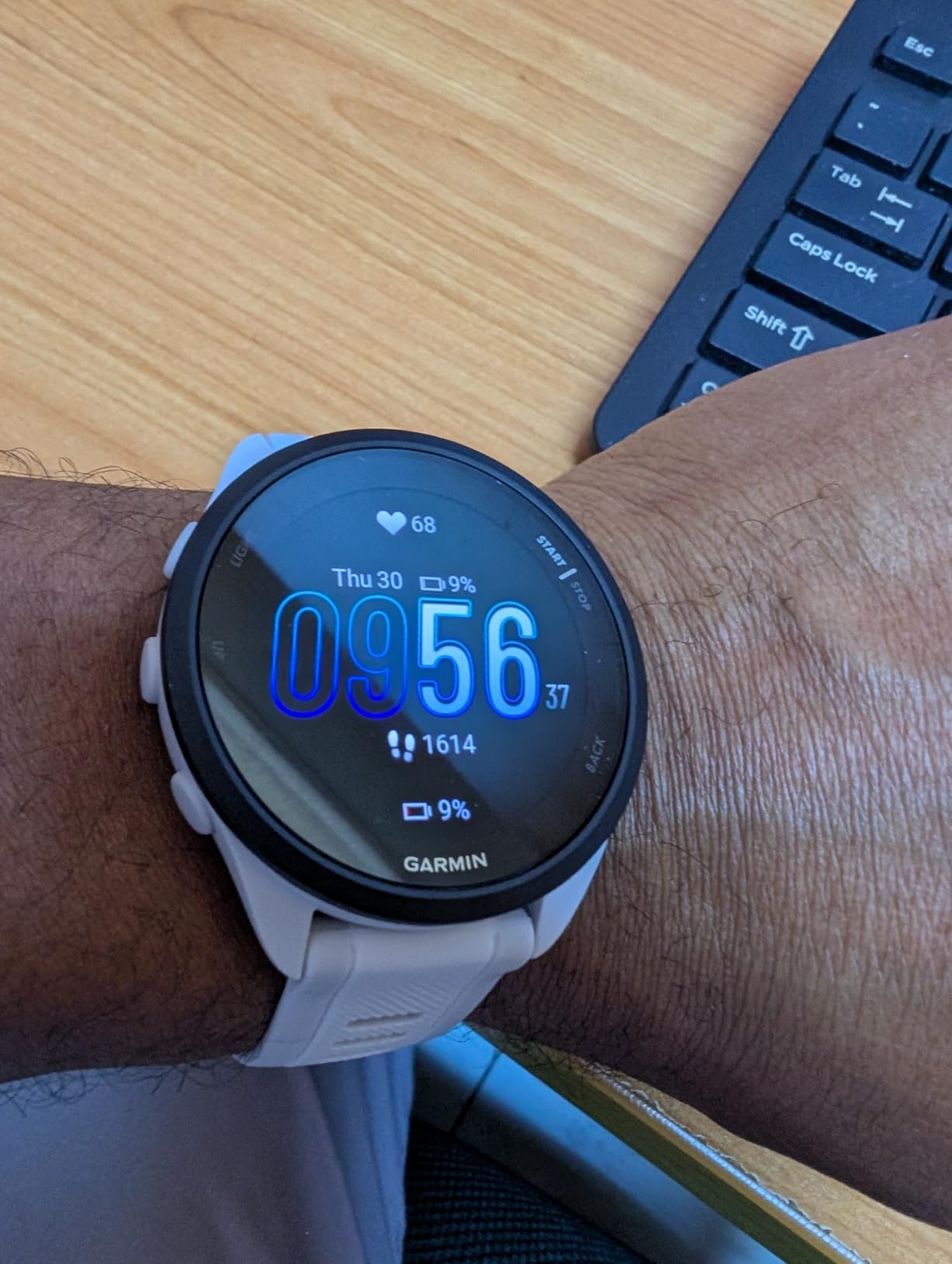 Garmin Forerunner 165, Running Smartwatch, 43mm, Black - Essential Training & Recovery Features, Built-In GPS for Distance, Pace & Speed, Garmin Coach, Daily Suggested Workouts customer photo 1