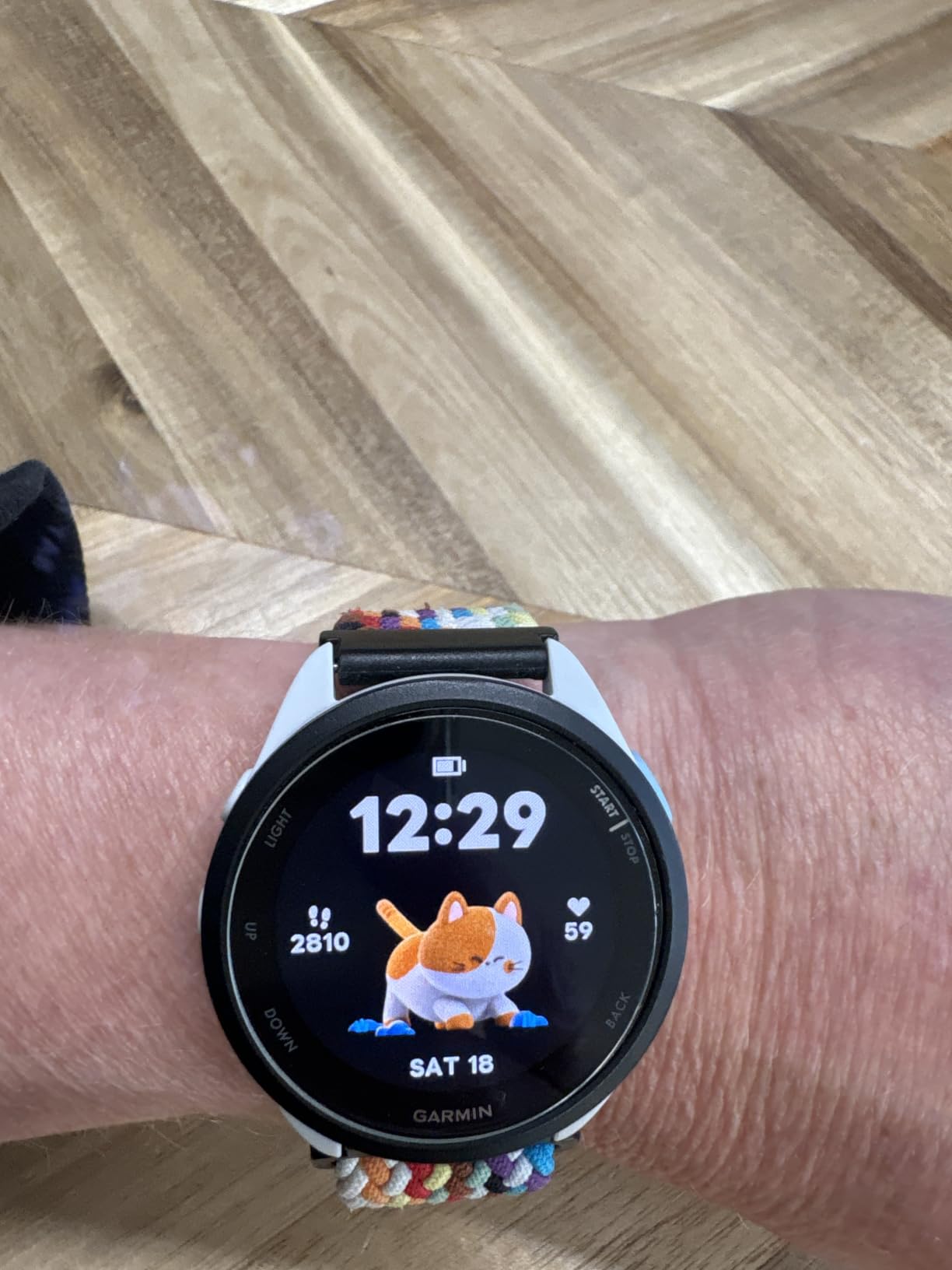 Garmin Forerunner 165, Running Smartwatch, 43mm, Black - Essential Training & Recovery Features, Built-In GPS for Distance, Pace & Speed, Garmin Coach, Daily Suggested Workouts customer photo 2