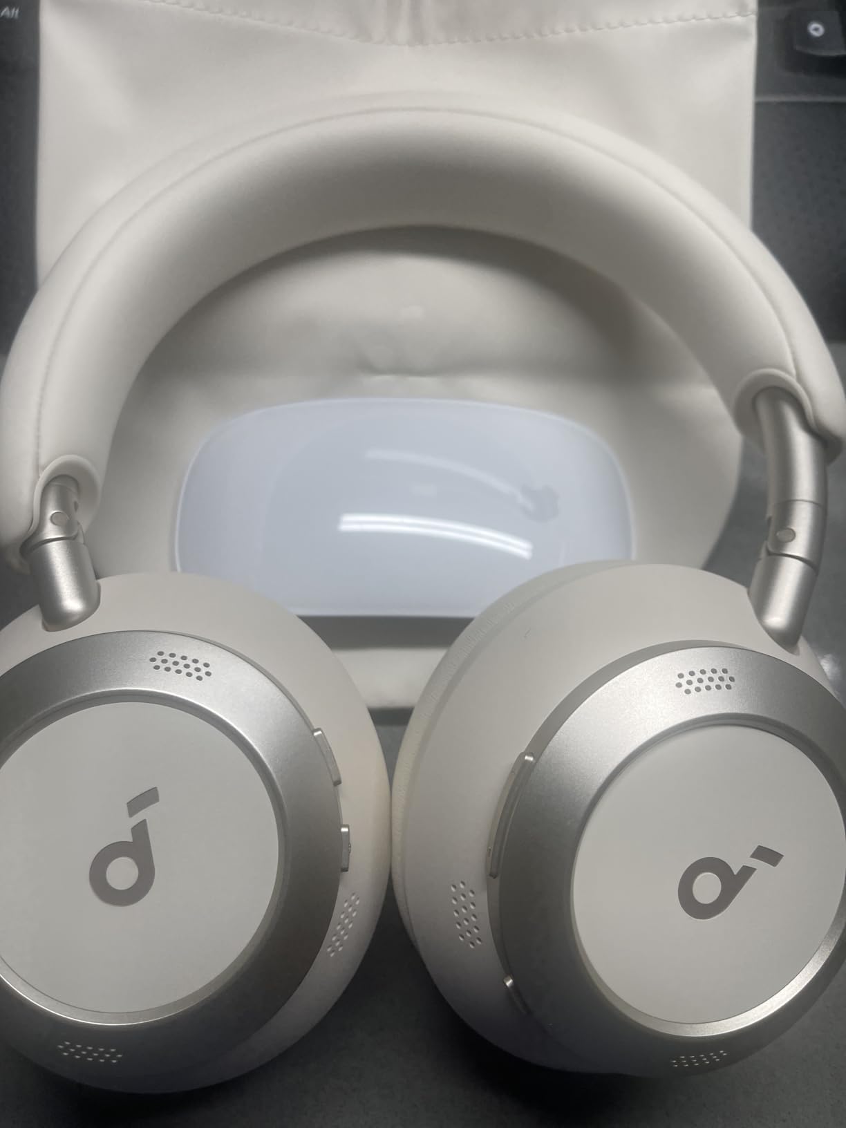Soundcore Anker Space One Pro Wireless Over-Ear Headphones, Foldable Design | Adaptive Active Noise Cancelling, 60H Playtime, Hi-Res LDAC, multipoint connection, 6-Mic Calls, 5-Min Charge for 8 Hrs customer photo 1