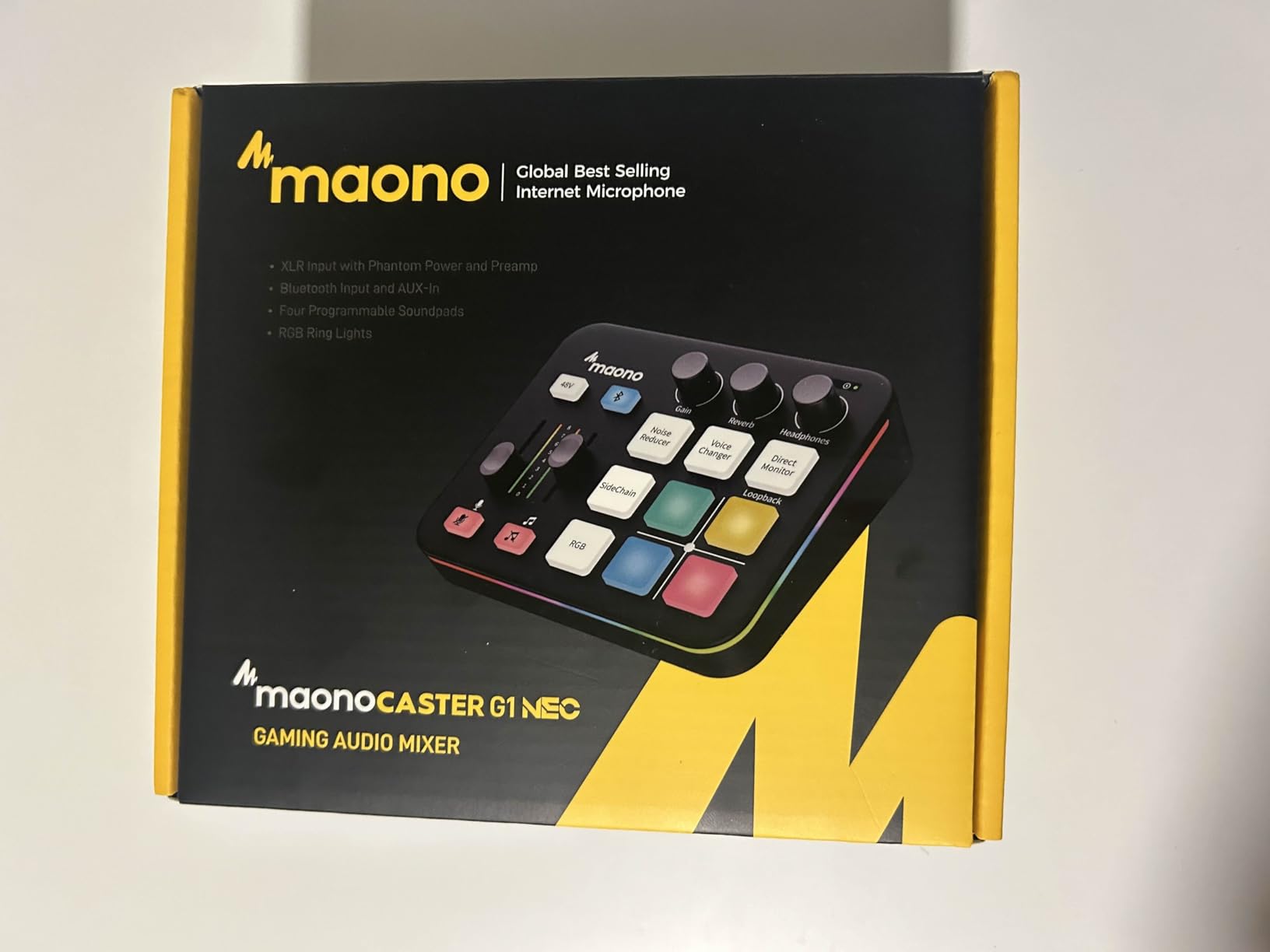 MAONO Gaming Audio Mixer, Audio Interface with Pro-preamp, RGB, Bluetooth, 48V Phantom Power for Live Streaming, Podcasting, Content Create, Gaming MaonoCaster G1 NEO (Not for USB Mic) customer photo 1