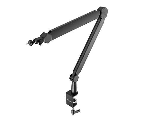 FIFINE BM66 Heavy Metal Microphone Boom Arm Stand for Podcast Recording | Mic Arm Stand,Desk Clamp, Cable Channels, 3/8