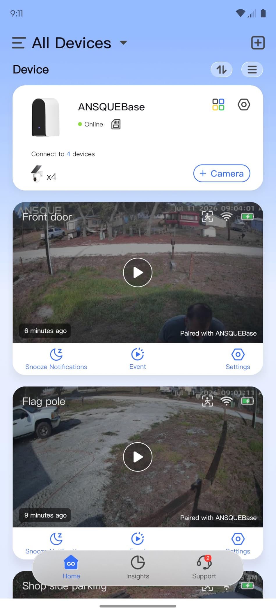 ANSQUE Security Cameras Wireless Outdoor Home System, 4 Camera Kit, No Subscription Fees, Solar Powered, Local Storage, 365-Day Battery Life, 360-Degree PTZ Surveillance, Auto Tracking, 2K Color Night Vision customer photo 1