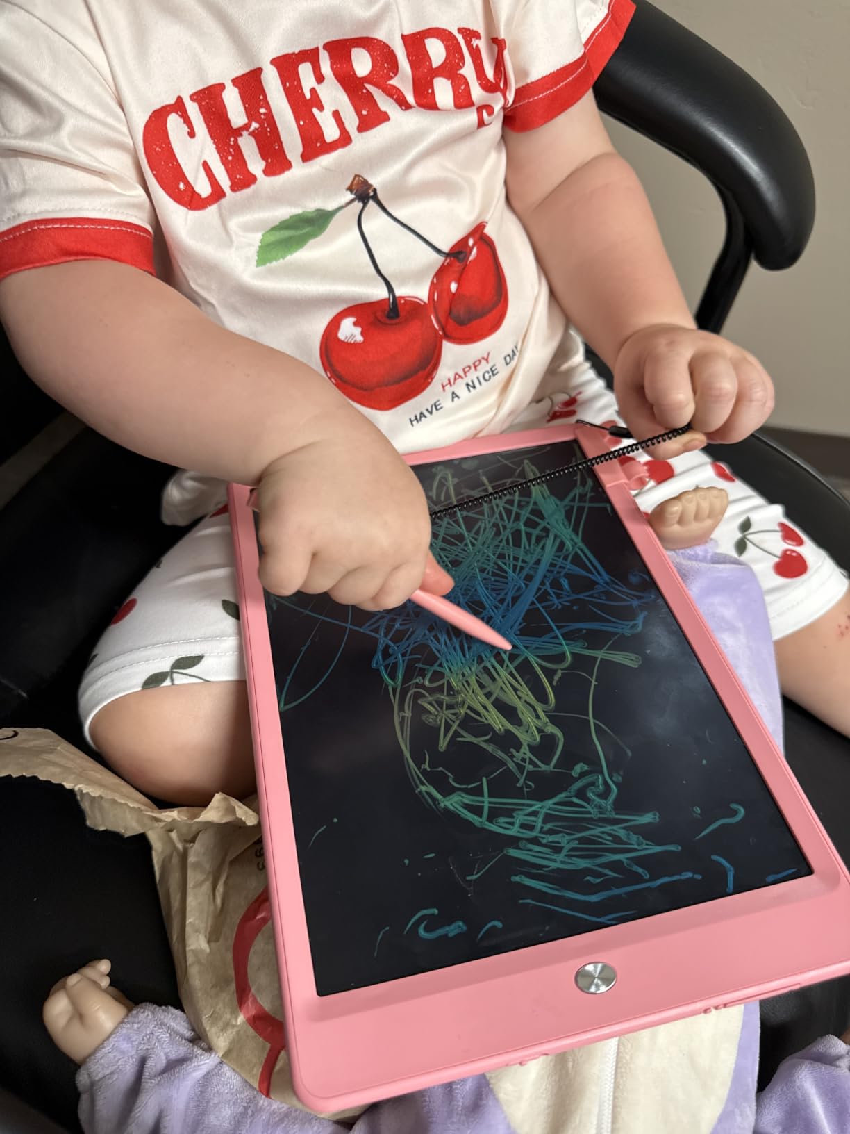 LCD Writing Tablet for Adults, Large Doodle Board, 16 Inch Colorful Drawing Tablet Writing Pad, Toddler Toys for 3 4 5 6 7 8 9 Year Old Girls Boys Teen, Birthday Gifts for Kids (Blue) customer photo 1