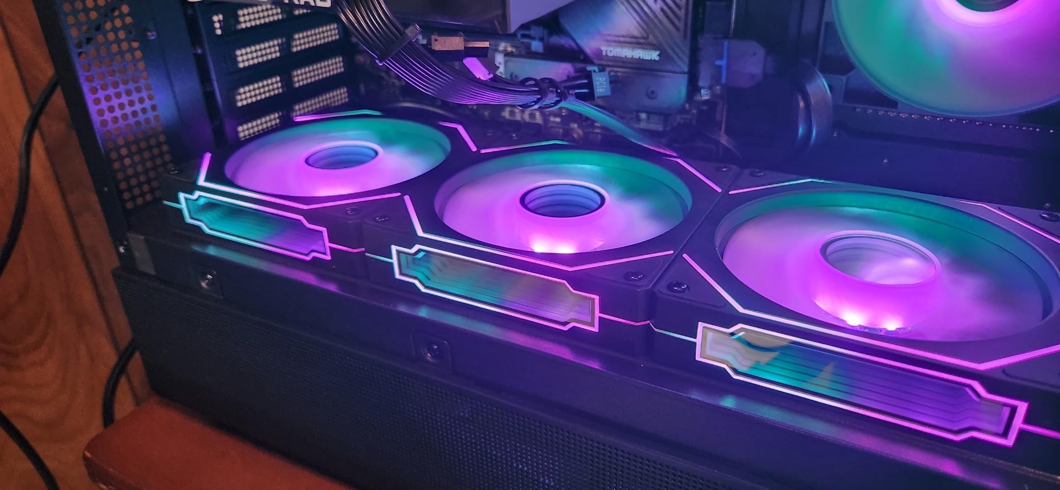 Ocypus Gamma F12 ARGB 120mm Reverse PC Case Fan, Infinity Mirror 24LED Light | 9-Blade PWM Low-Noise Computer Cooling Fan, Forward & Reverse for Custom Airflow Setting, Hydraulic Bearing, Up to 1600RPM, BK customer photo 2
