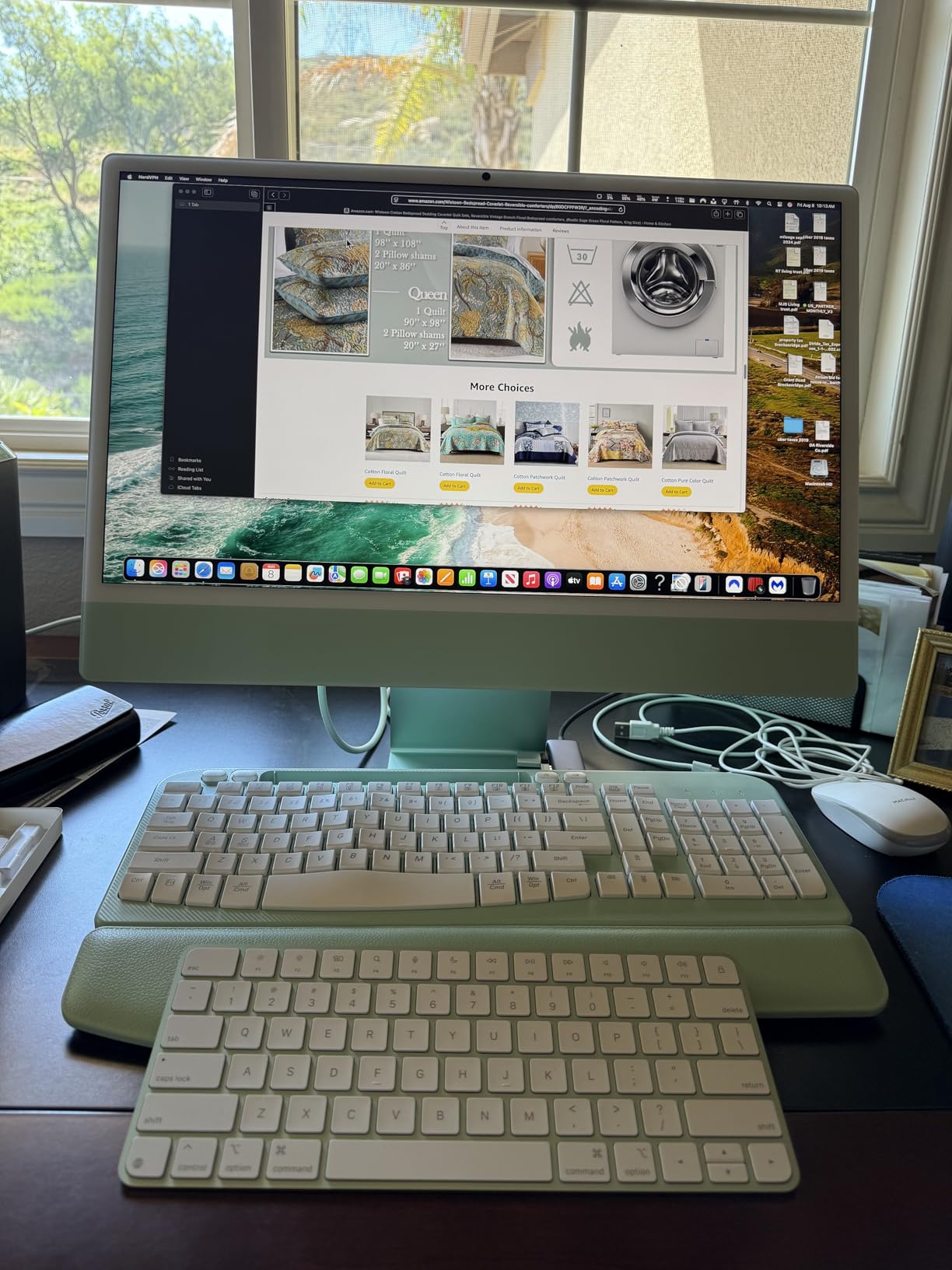 Apple 2024 iMac All-in-One Desktop Computer with M4 chip with 8-core CPU and 8-core GPU: Built for Apple Intelligence, 24-inch Retina Display, 16GB Unified Memory, 256GB SSD Storage; Green customer photo 2