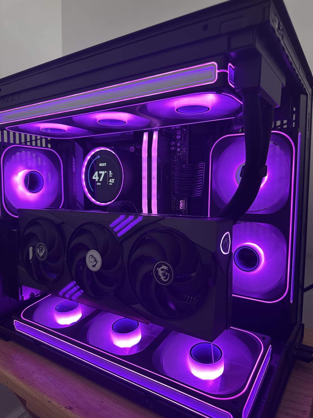 JONSBO ZB-240BR Reverse PC Case Fan Silent Reverse Blade 240mm PWM 2400RPM 28MM Thick ARGB Black customer photo 2