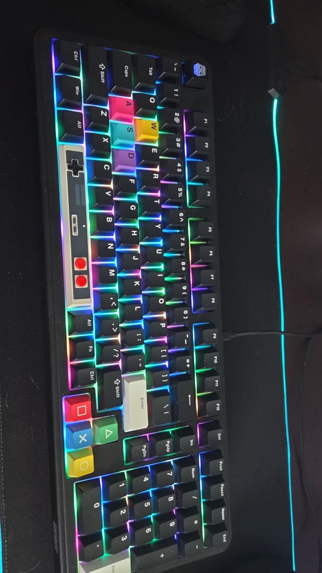EPOMAKER TH99 Tri-Mode Wireless Mechanical Keyboard with 8000mAh Battery, Hot Swappable Custom RGB Gaming Keyboard with Numpad, Gasket Creamy for PC/Mac/Office (Black, Creamy Jade) customer photo 1