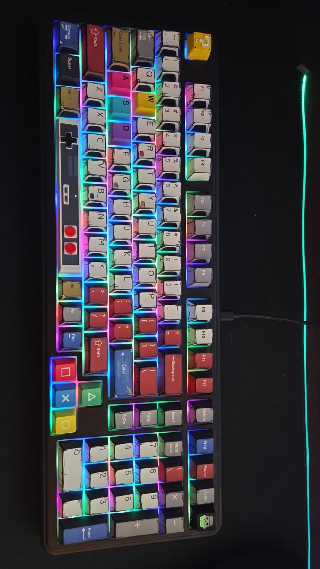 EPOMAKER TH99 Tri-Mode Wireless Mechanical Keyboard with 8000mAh Battery, Hot Swappable Custom RGB Gaming Keyboard with Numpad, Gasket Creamy for PC/Mac/Office (Black, Creamy Jade) customer photo 2