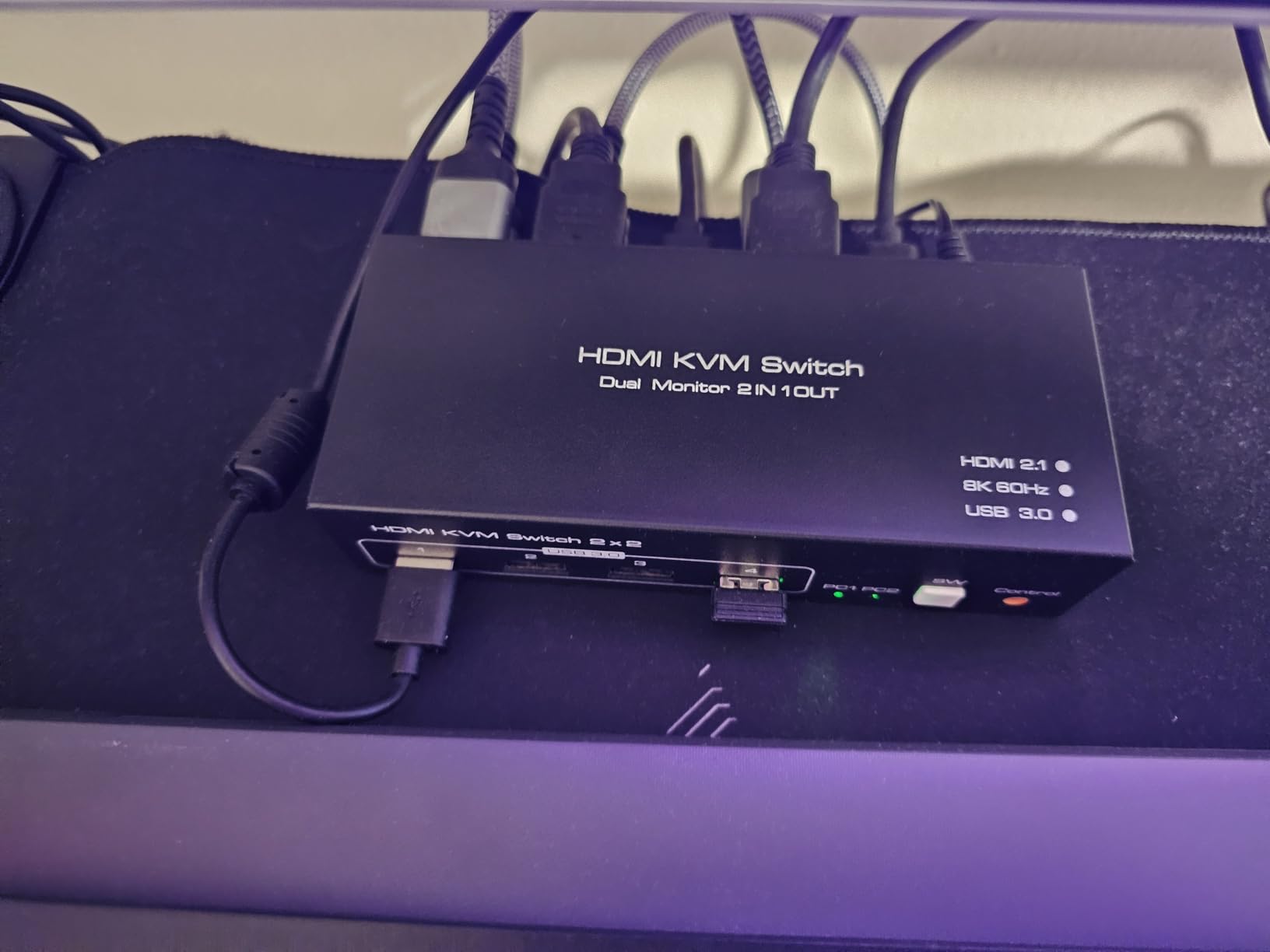 8K HDMI KVM Switch 2 Monitors 2 Computers Support 8K 60Hz 4K 120Hz KVM Switcher for Two PC Share Dual Monitors and 4 USB 3.0 Devices Support Copy and Extend Mode customer photo 2