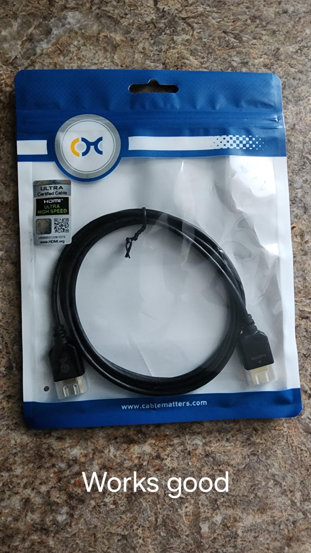 Cable Matters [Ultra High Speed HDMI Certified] Thin HDMI 2.1 Cable, 4.9ft | 8K@60Hz, 4K@240Hz, 48Gbps, HDR, Dolby Vision, Dolby Atmos, Slim, Compatible with PS5, Xbox Series X/S, Apple TV customer photo 1