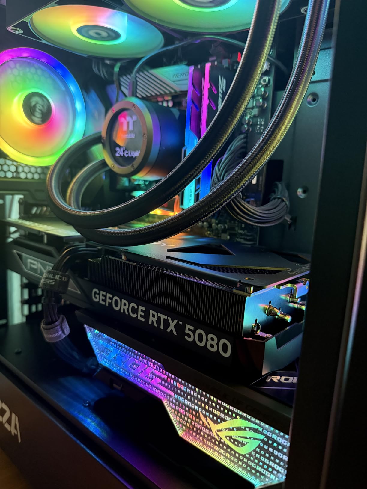 PNY NVIDIA GeForce RTX 5080 OC Triple Fan Graphics Card (16GB GDDR7, DLSS 4, Blackwell) customer photo 1