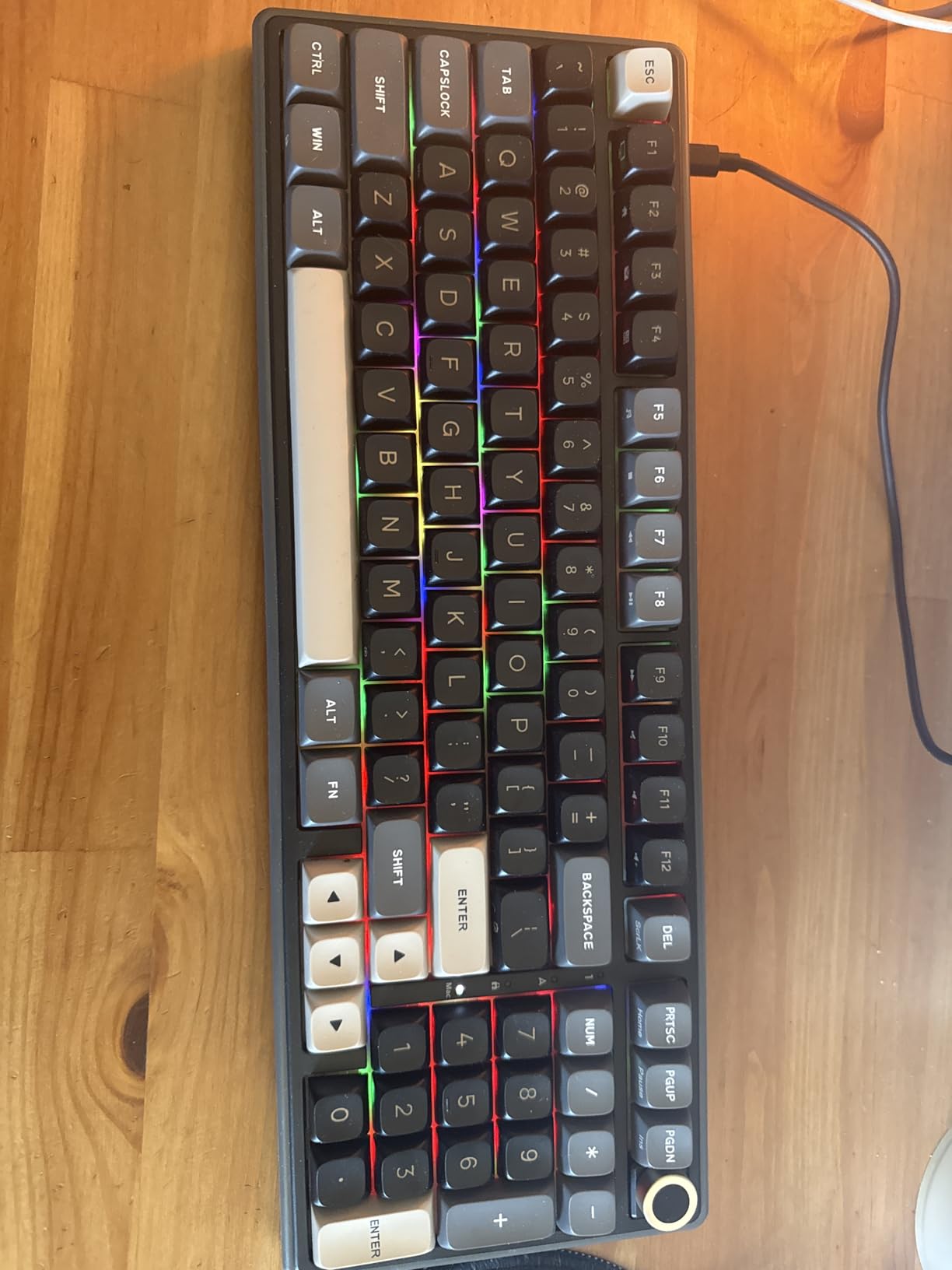 RK ROYAL KLUDGE R98 Pro Wired Mechanical Keyboard, 96% Creamy Gaming Keyboard RGB Backlit with Number Pad and Volume Knob, Gasket Mount, MDA Profile PBT Keycaps, Hot Swappable Pre-lubed Linear Switch customer photo 2