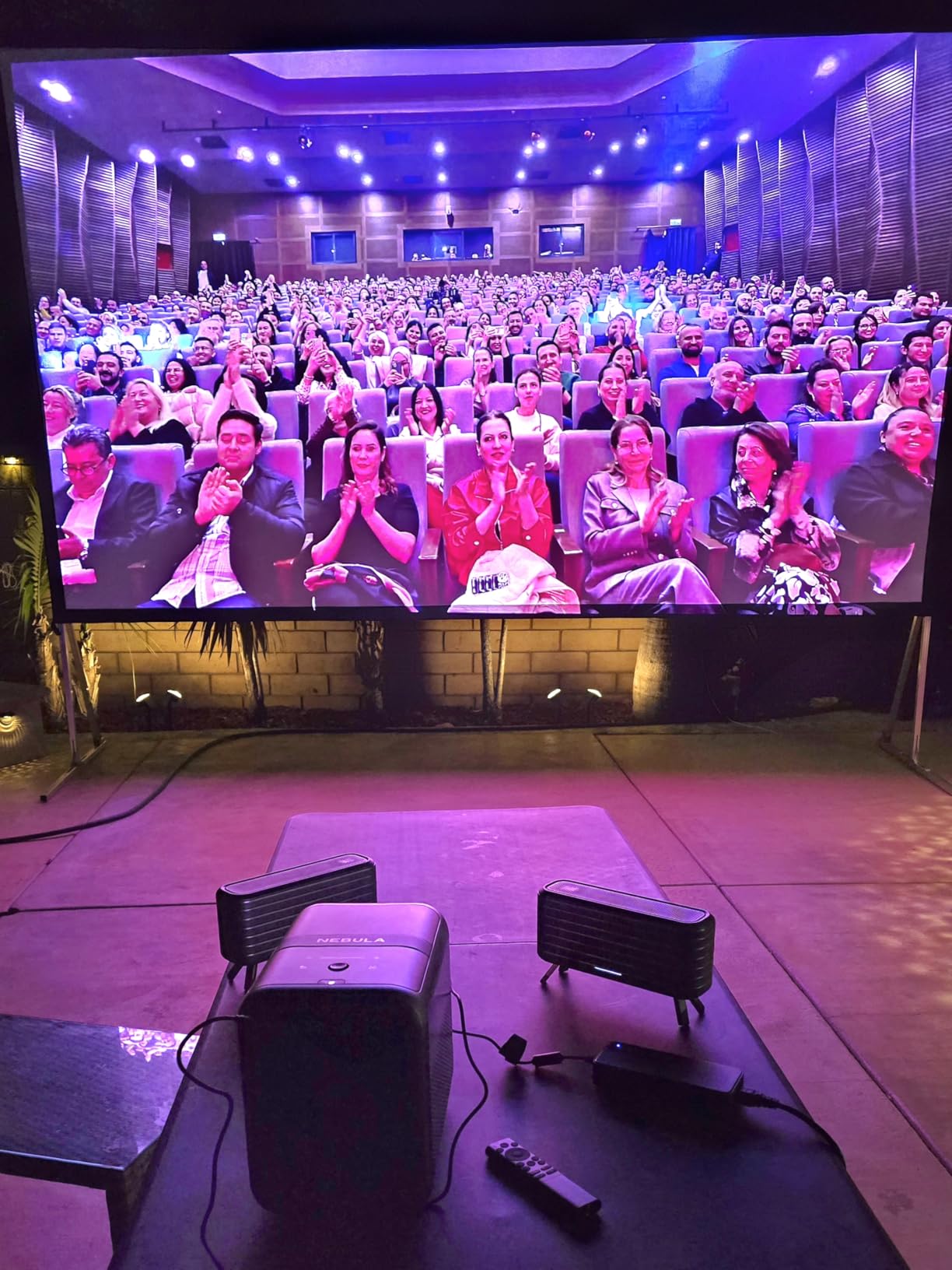 Nebula X1 4K Laser Projector, 3,500 ANSI Lumens, Dolby Vision, 56,000:1 Contrast, ISF and TUV-Certified, Auto-Align Gimbal, Google TV, for Indoor and Outdoor customer photo 1