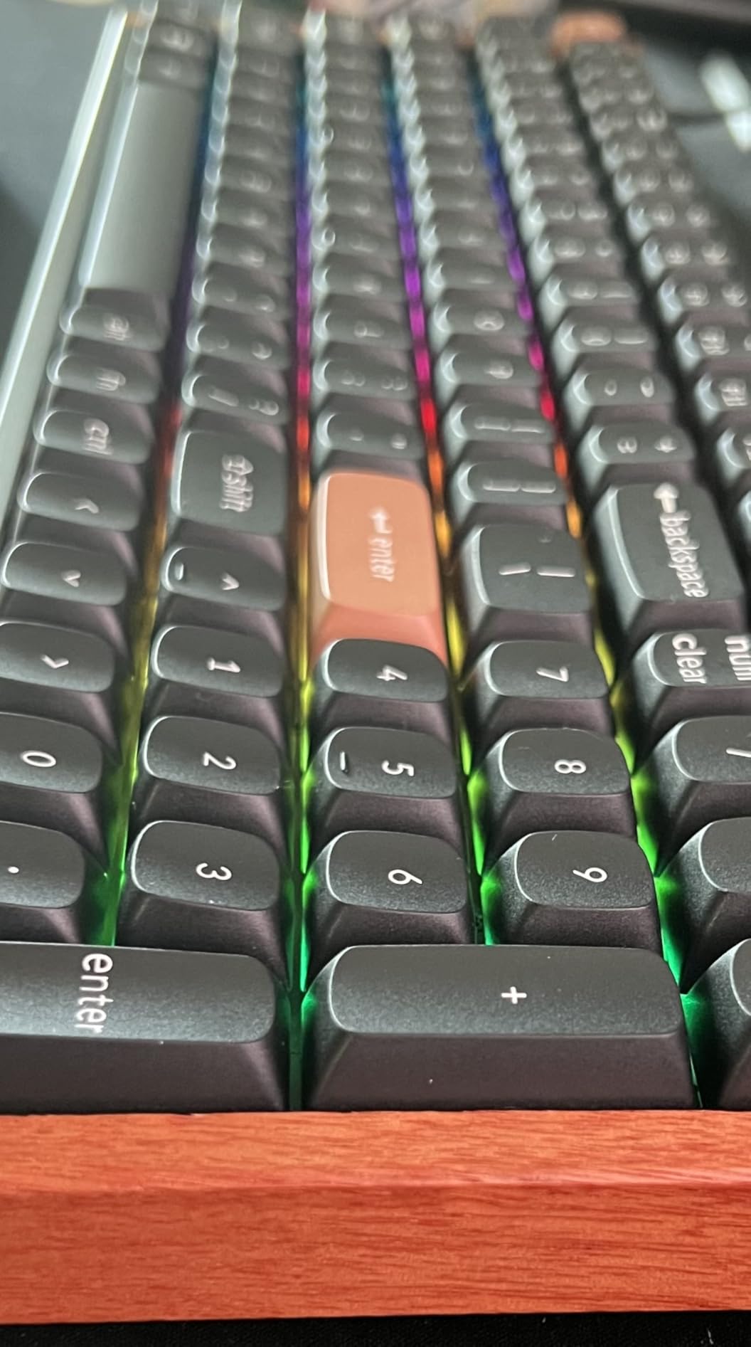 Keychron K4 HE 96% Wireless Hall Effect Keyboard with Number Pad, Rapid Trigger Magnetic Switches, QMK Launcher, 2.4GHz/Bluetooth/Wired, Mac & Windows, Wood Accent Frame, Black (Non-Shine-Through) customer photo 2