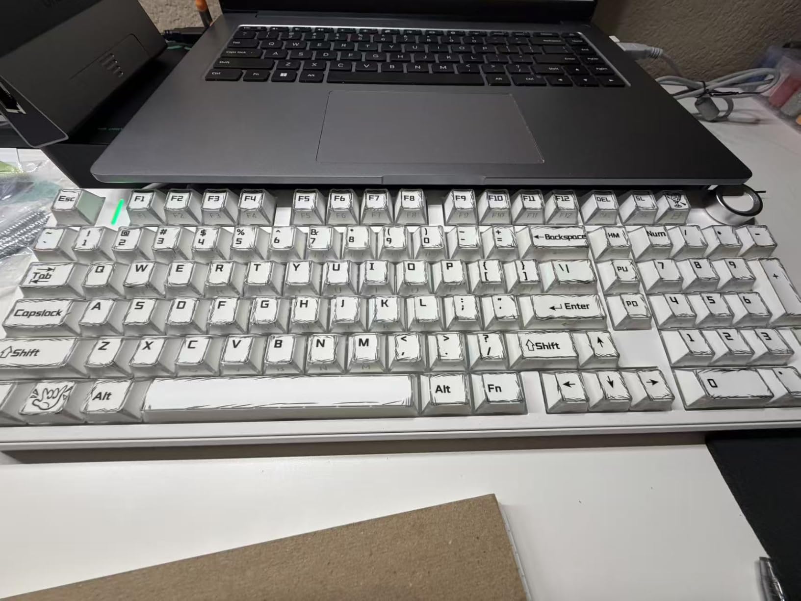 AULA F99 Pro Mechanical Keyboard, Wireless Gaming Keyboard RGB Backlit Hot Swappable Custom Creamy Bluetooth Computer Keyboard, Tri-Mode BT5.0/2.4GHz/USB-C, Pre-lubed Switches PBT Keycaps, 99 Keys customer photo 2