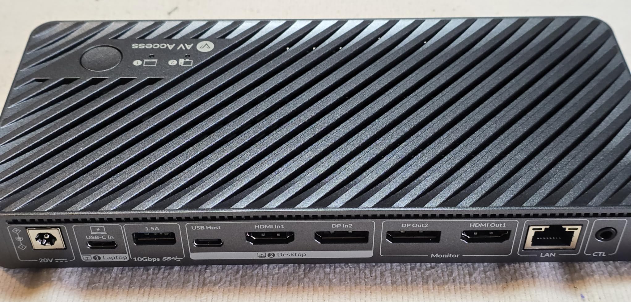 AV Access 8K KVM Switch 2 Monitors 2 Computers for Laptop & Desktop, 100W PD, GbE, 4xUSB 3.2 10Gbps USB C Hub, KVM Docking Station Dual Monitor 8K@60Hz/4K@165Hz, Audio, SD, Remote Switch customer photo 2