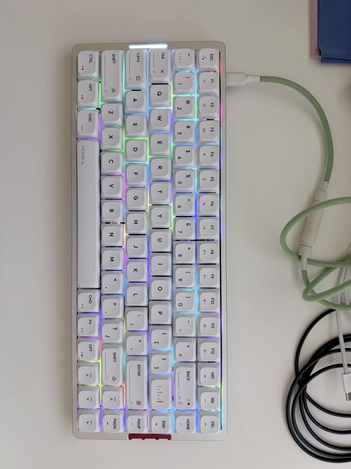 IQUNIX MQ80 Low Profile Wireless Mechanical Keyboard, Silver | Tri Mode, CNC Aluminum, Hot Swappable, RGB Backlit, Long Battery Life, VIA Support customer photo 1