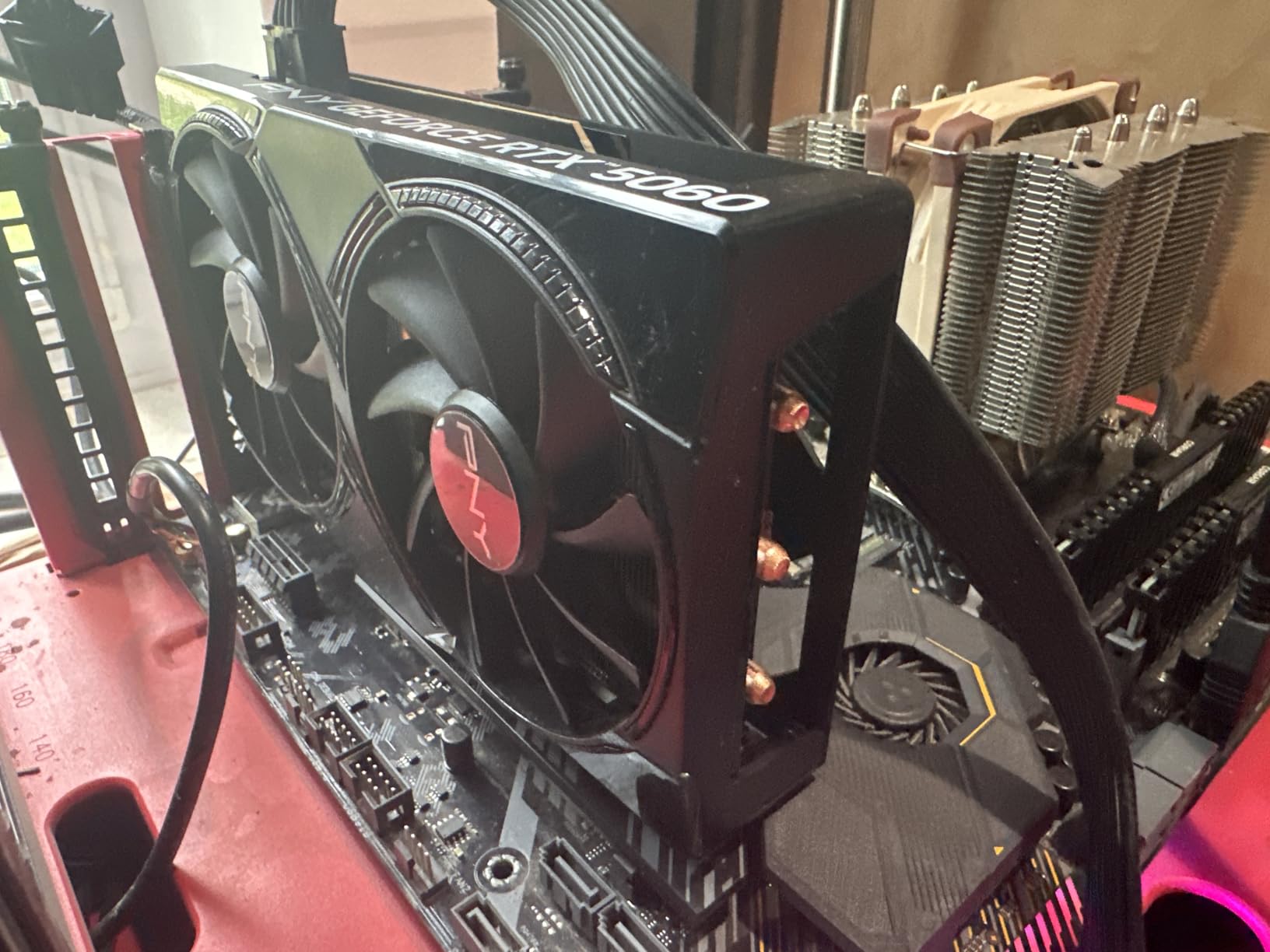 PNY NVIDIA GeForce RTX 5060 Epic-X ARGB OC Triple Fan Graphics Card (8GB GDDR7, 128-bit, SFF-Ready, PCIe 5.0, HDMI/DP 2.1, 2-Slot, NVIDIA Blackwell Architecture, DLSS 4) customer photo 1