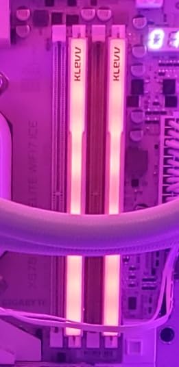 KLEVV CRAS V RGB DDR5 32GB (2x16GB) 6000MHz CL28 SK Hynix A-Die 1.35V Gaming Desktop Ram Memory XMP 3.0 / AMD Expo Ready - Black (KD5AGUA80-60B280G) customer photo 1